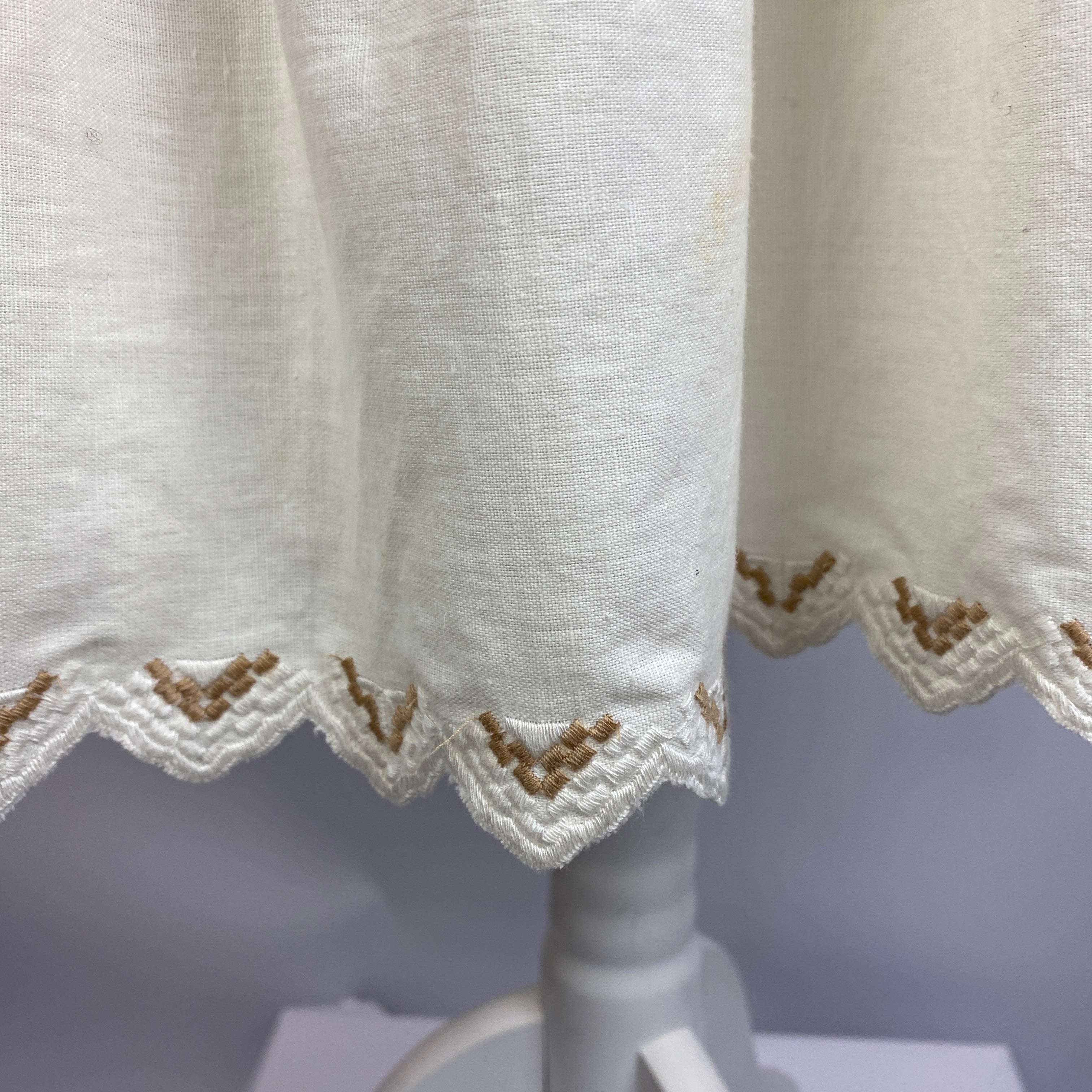 Etro Cream Embroidered Cotton Tunic Midi Dress M
