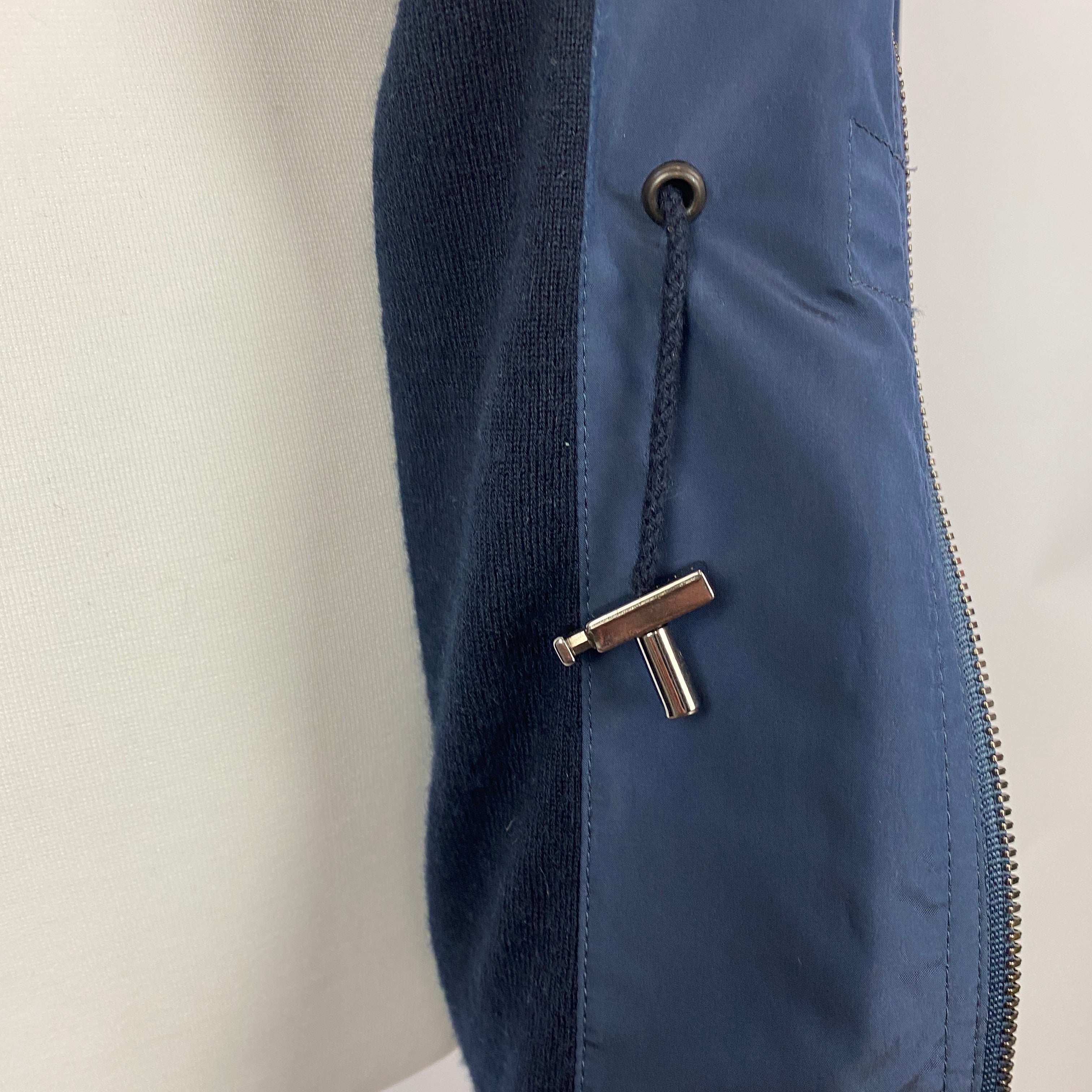 Loro Piana £3450 Navy Drawstring Cashmere-Lined Anorak M