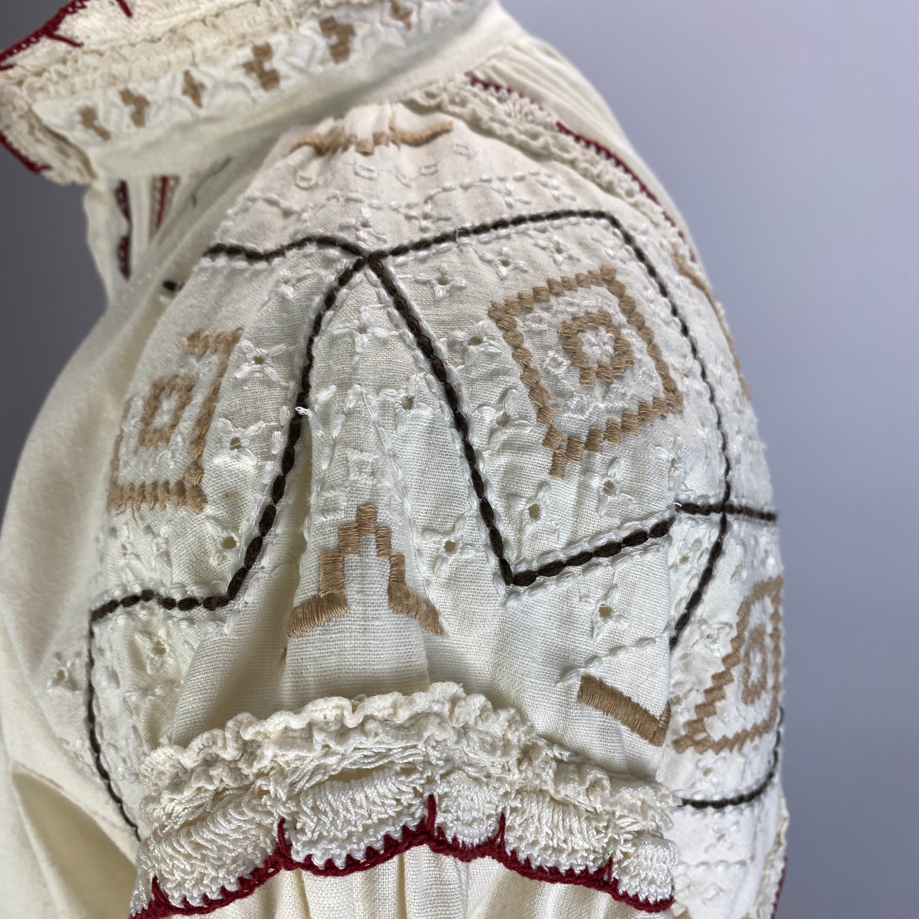 Etro Cream Embroidered Cotton Tunic Midi Dress M