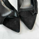 Isabel Marant Black Suede Frill Detail Heels 38