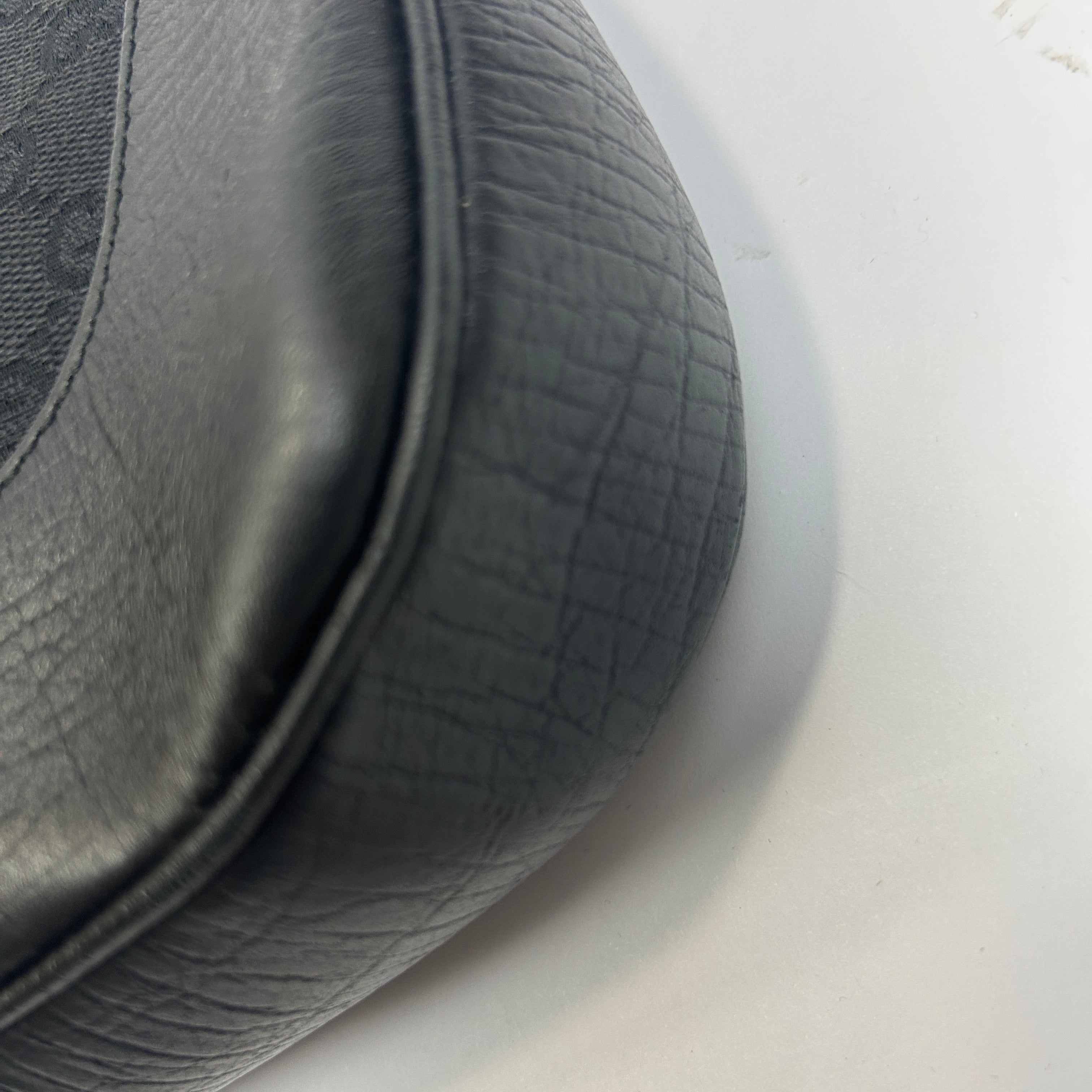 Gucci Vintage Black Monogram Jackie Sherry Line Bag