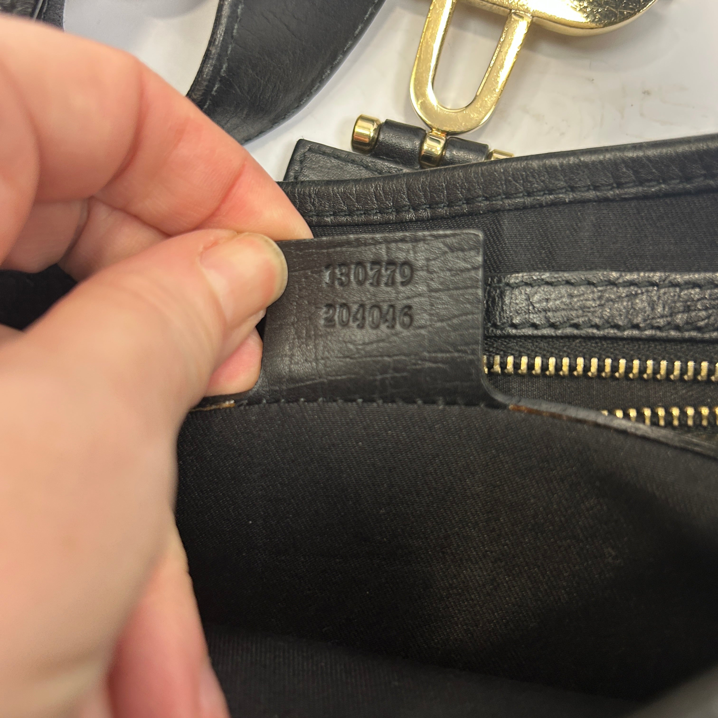 Gucci Vintage Black Monogram Jackie Sherry Line Bag