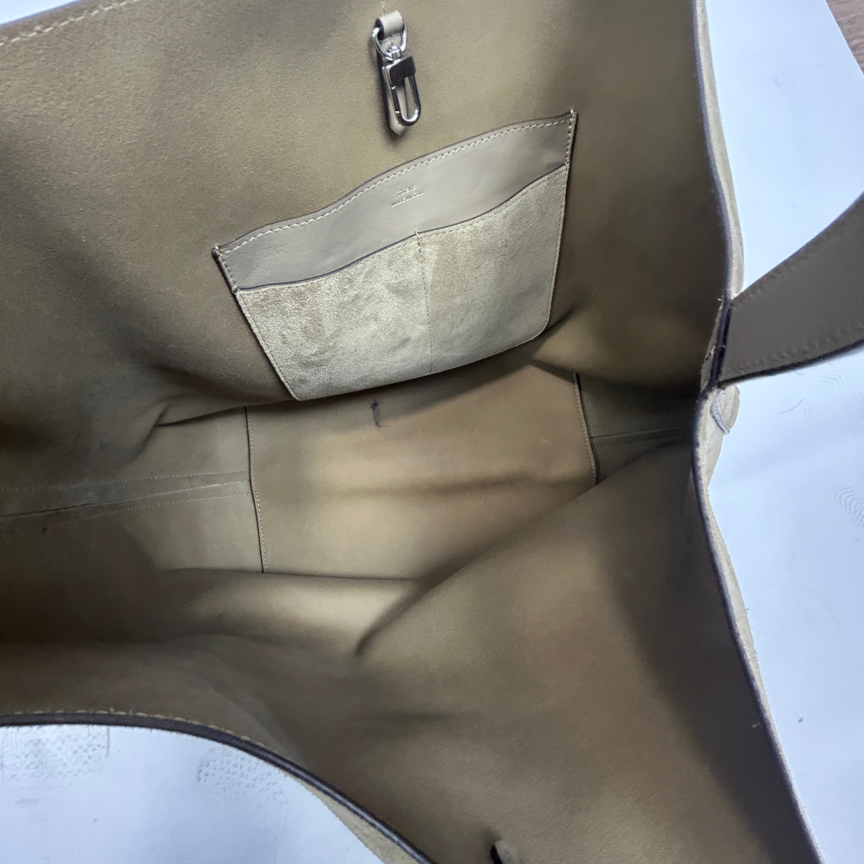 Toteme £870 Taupe Suede Belted Tote Bag