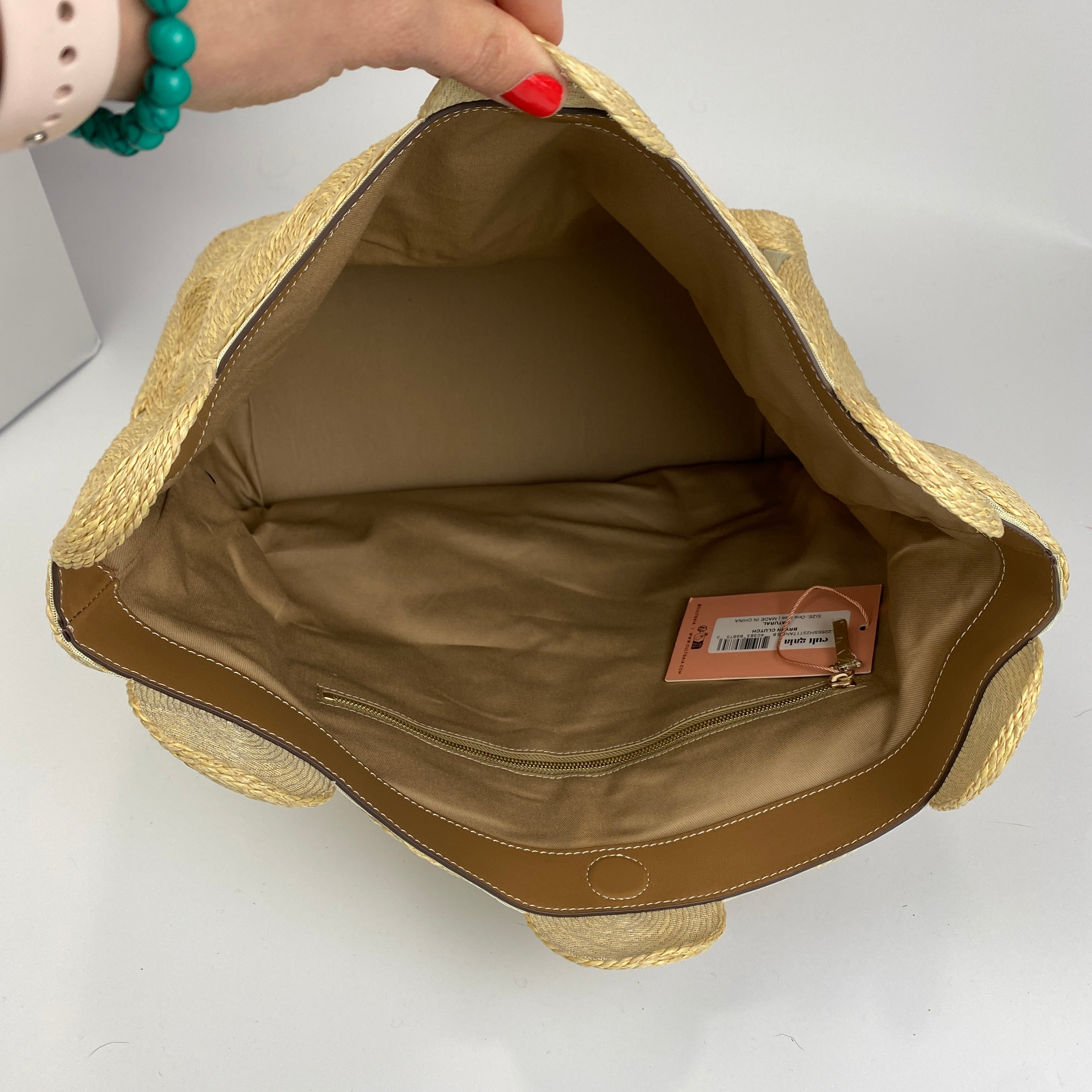 Cult Gaia £330 Natural Brynn Clutch Bag