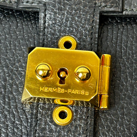 Hermes Black Togo Sac A Depeche 41 Briefcase