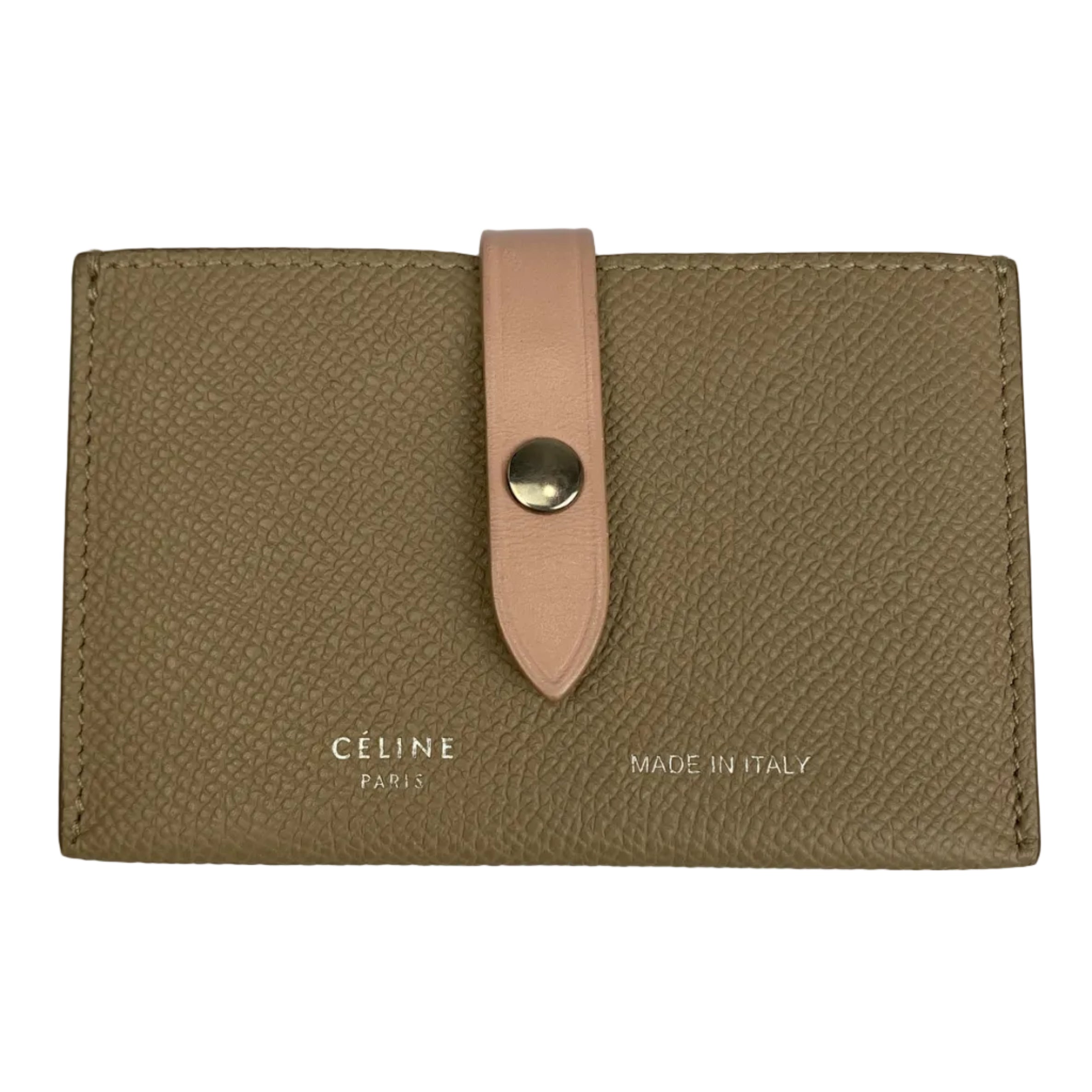 Celine £430 Deep Cream Calfskin Accordion Card Holder