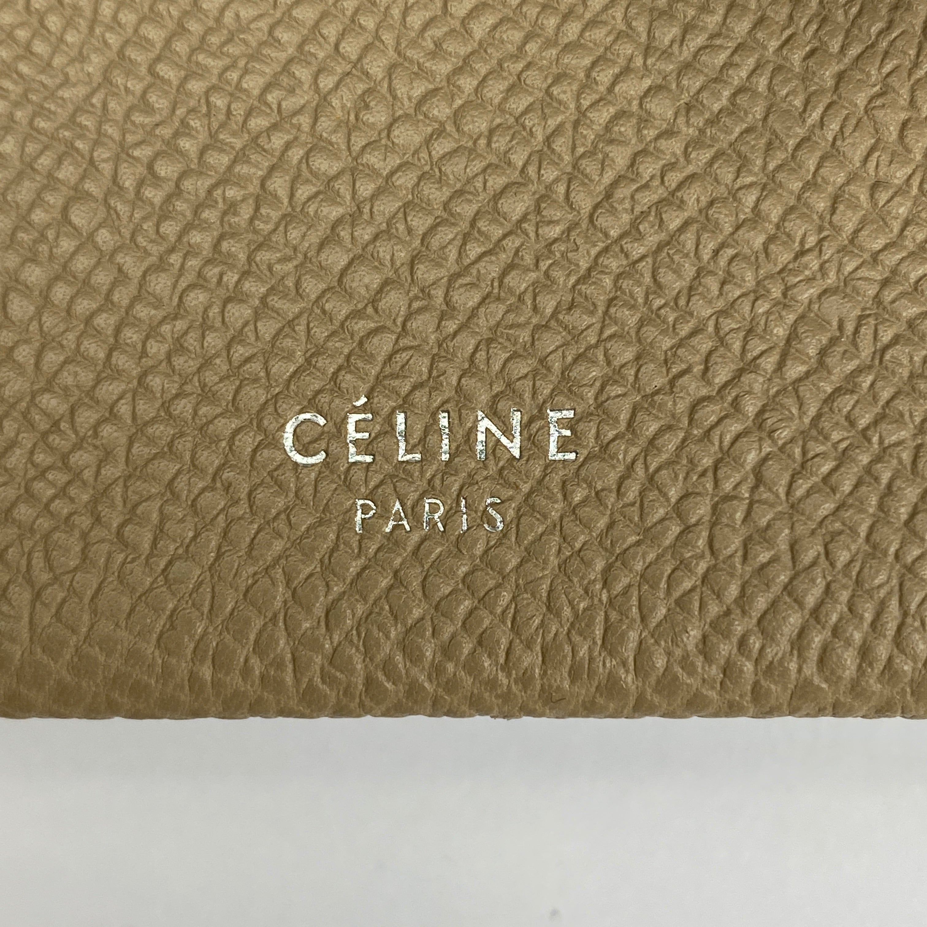 Celine £430 Deep Cream Calfskin Accordion Card Holder