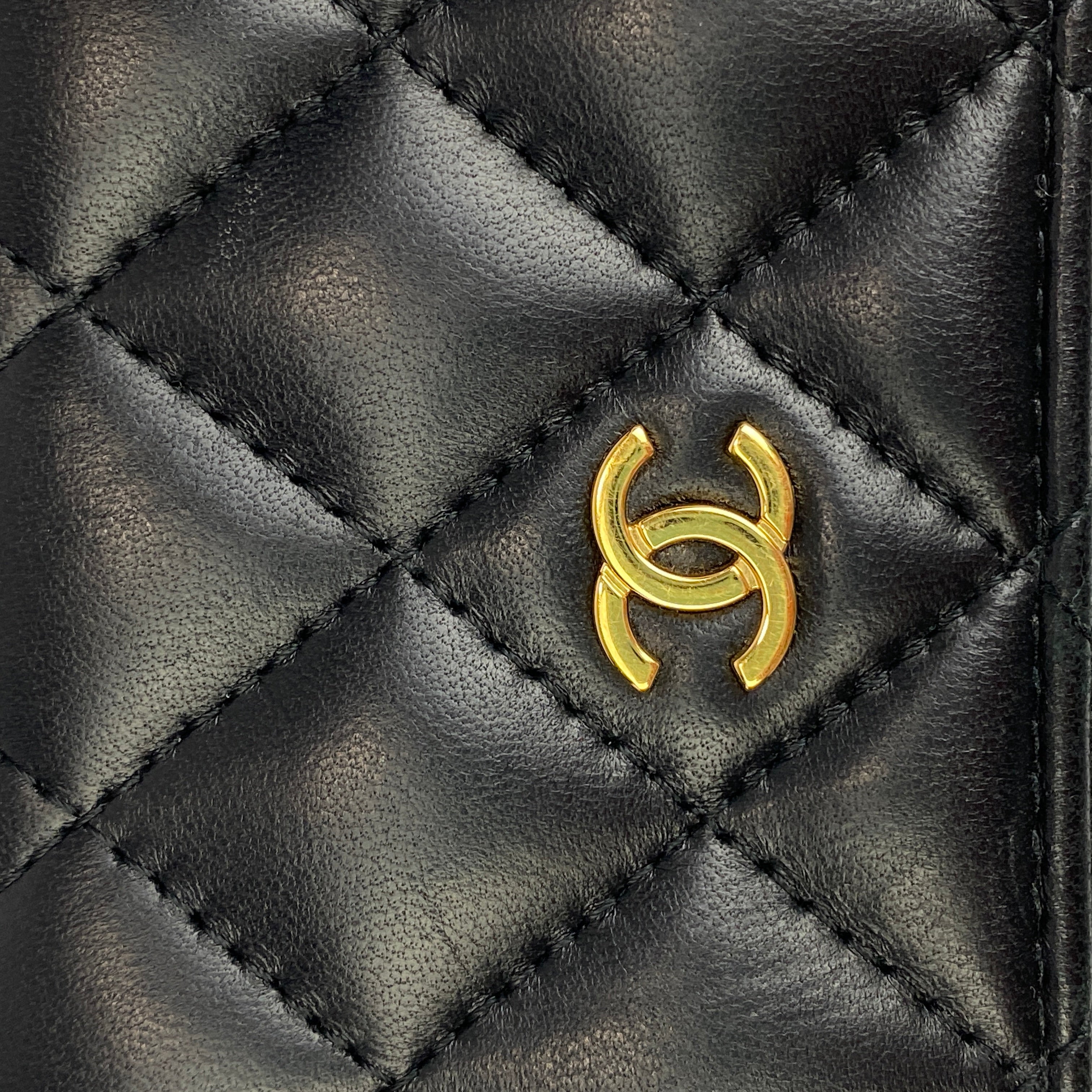 Chanel Black Lambskin Classique Timeless Coin Purse
