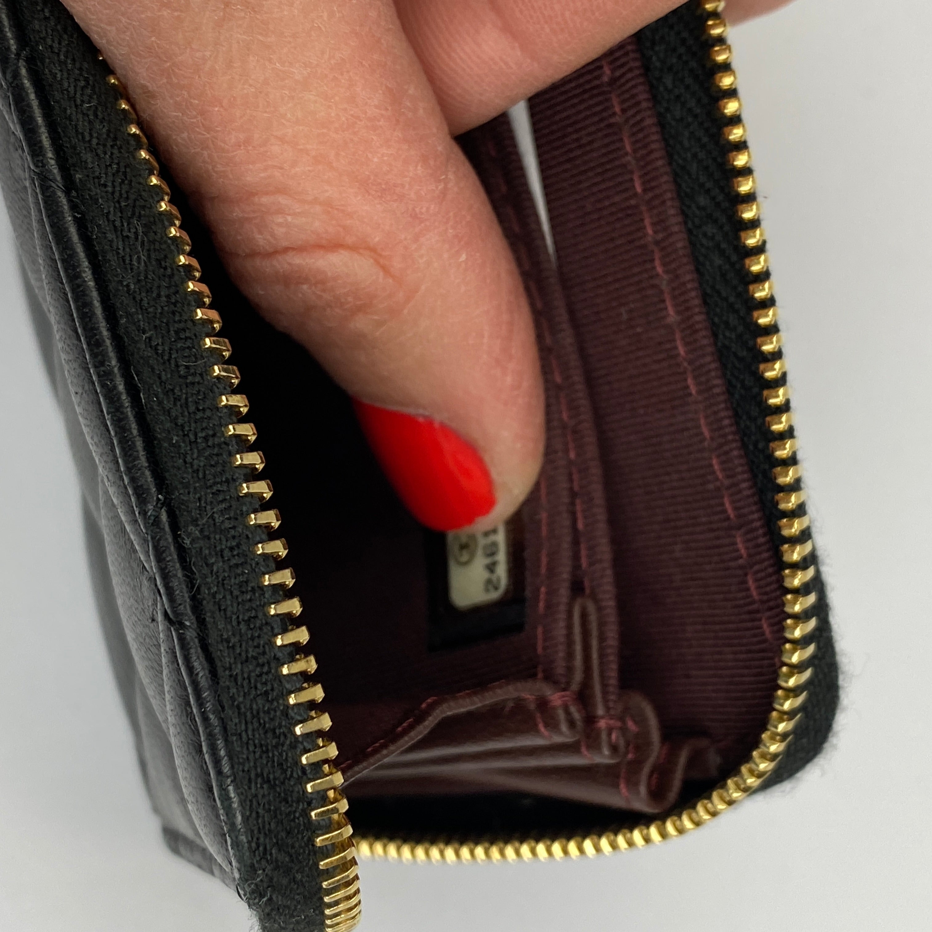 Chanel Black Lambskin Classique Timeless Coin Purse