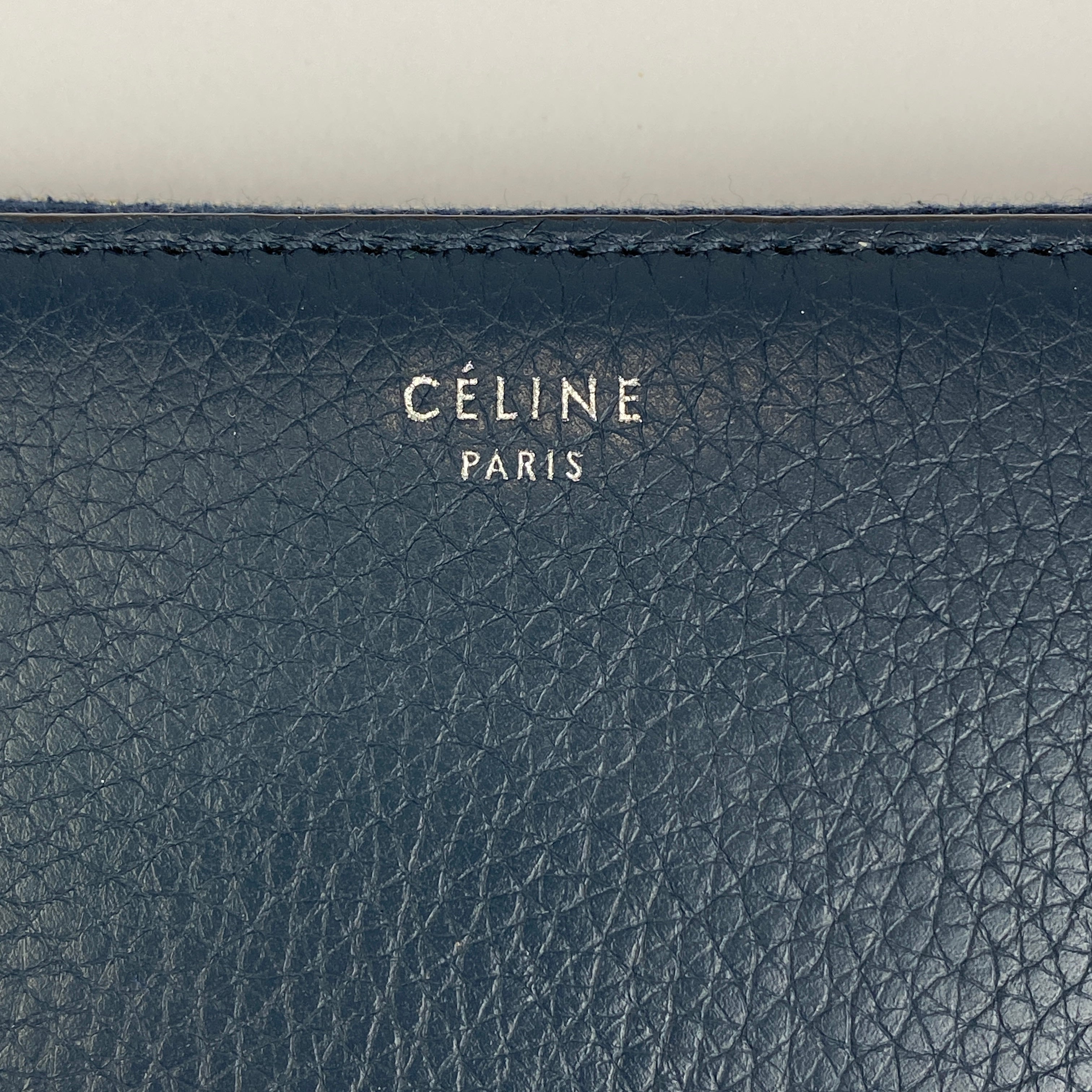 Celine Navy Calfskin Ziparound Wallet