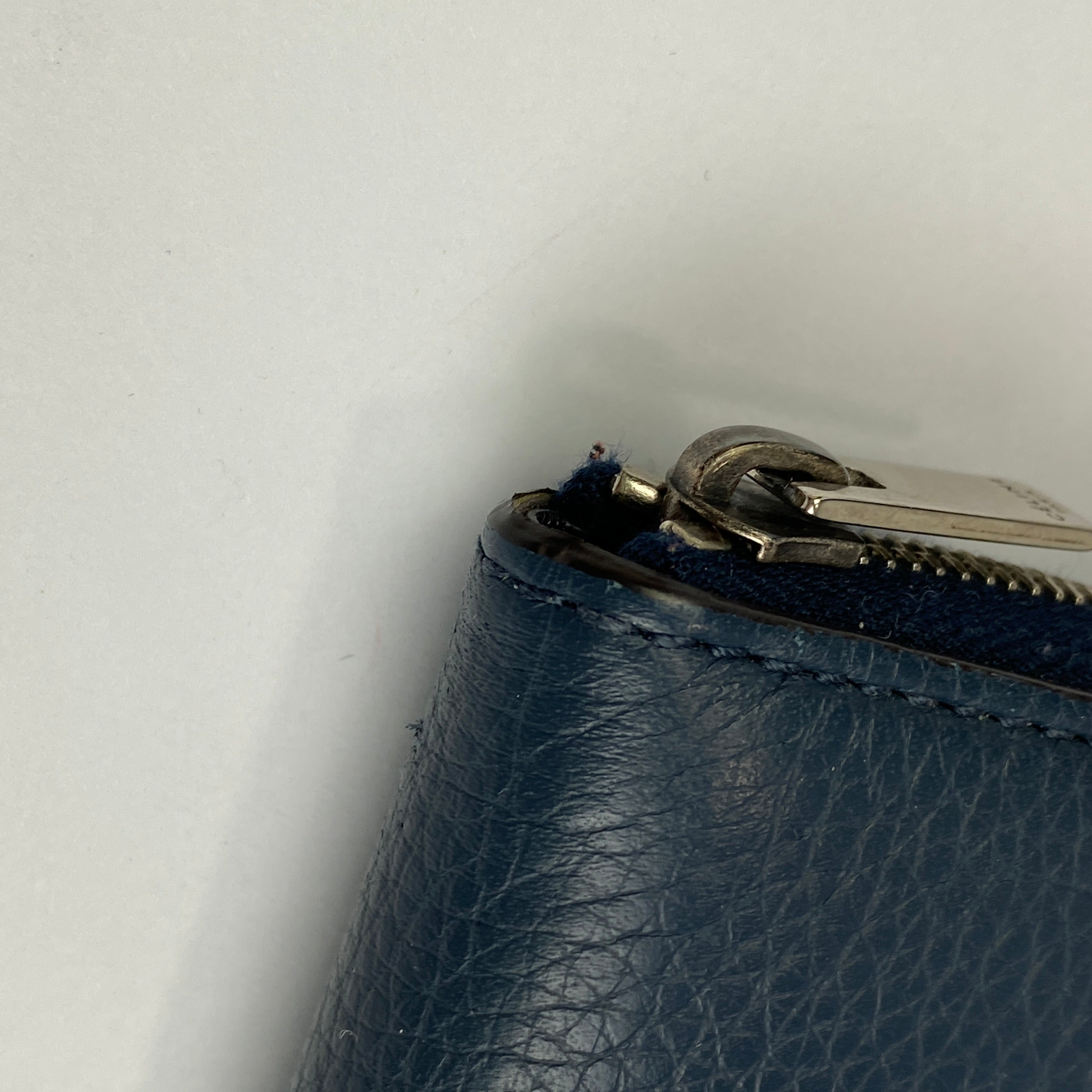 Celine Navy Calfskin Ziparound Wallet