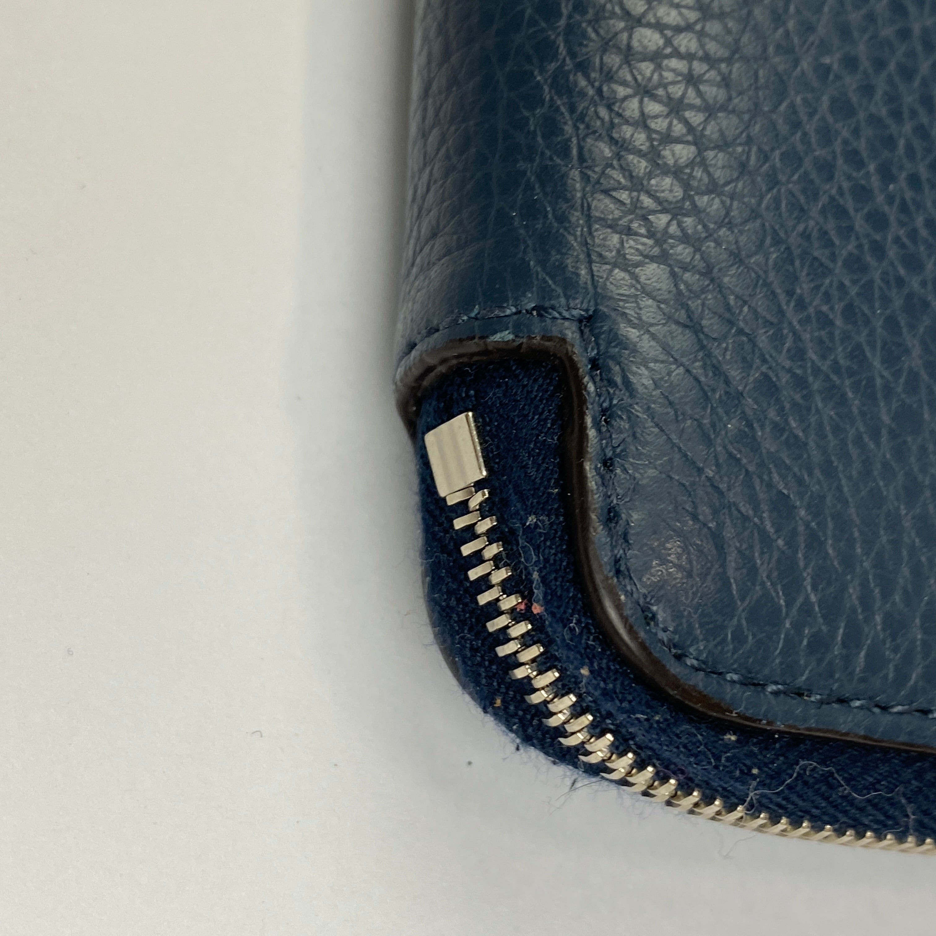Celine Navy Calfskin Ziparound Wallet