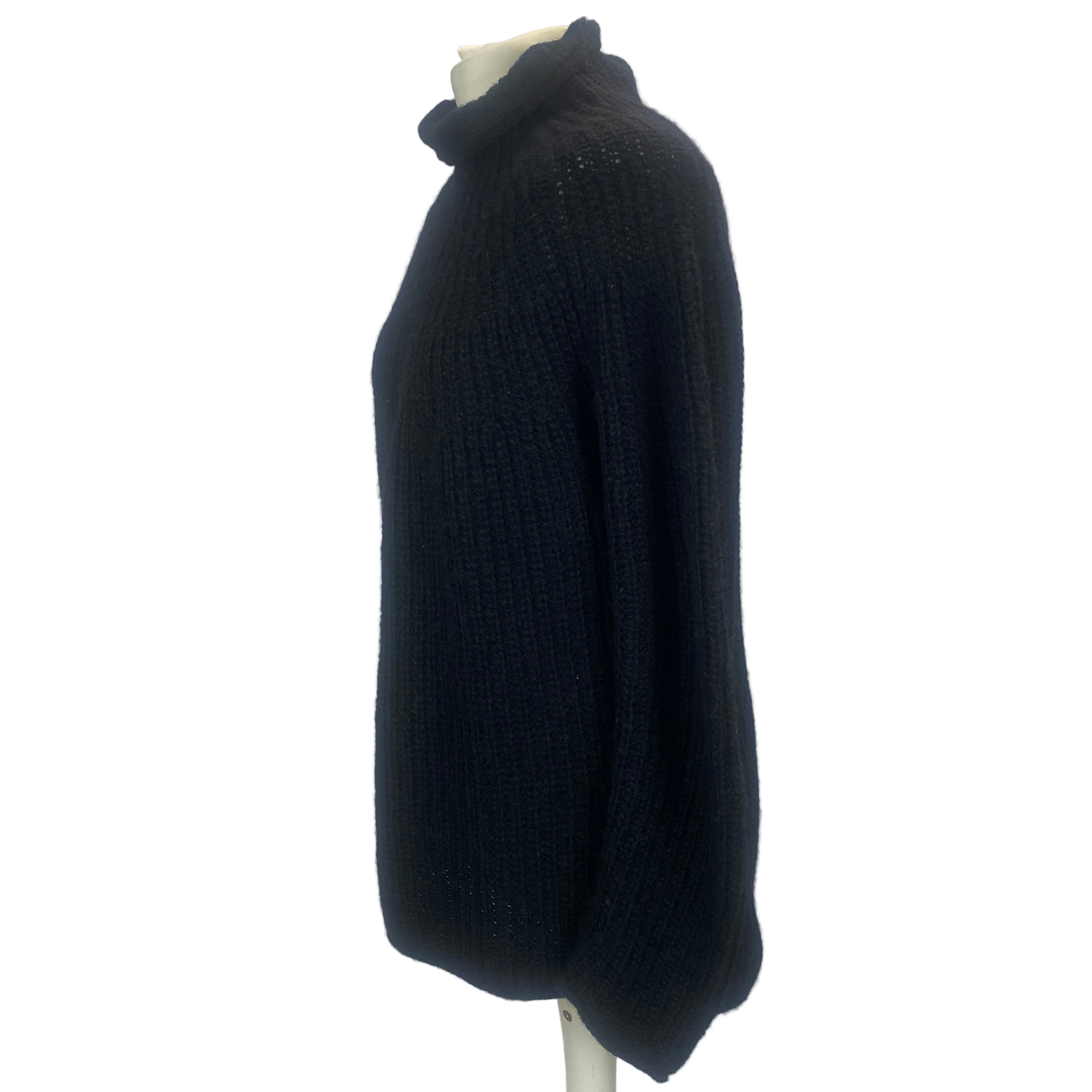 Rag & Bone £665 Black Alpaca & Wool Roll Neck Sweater M