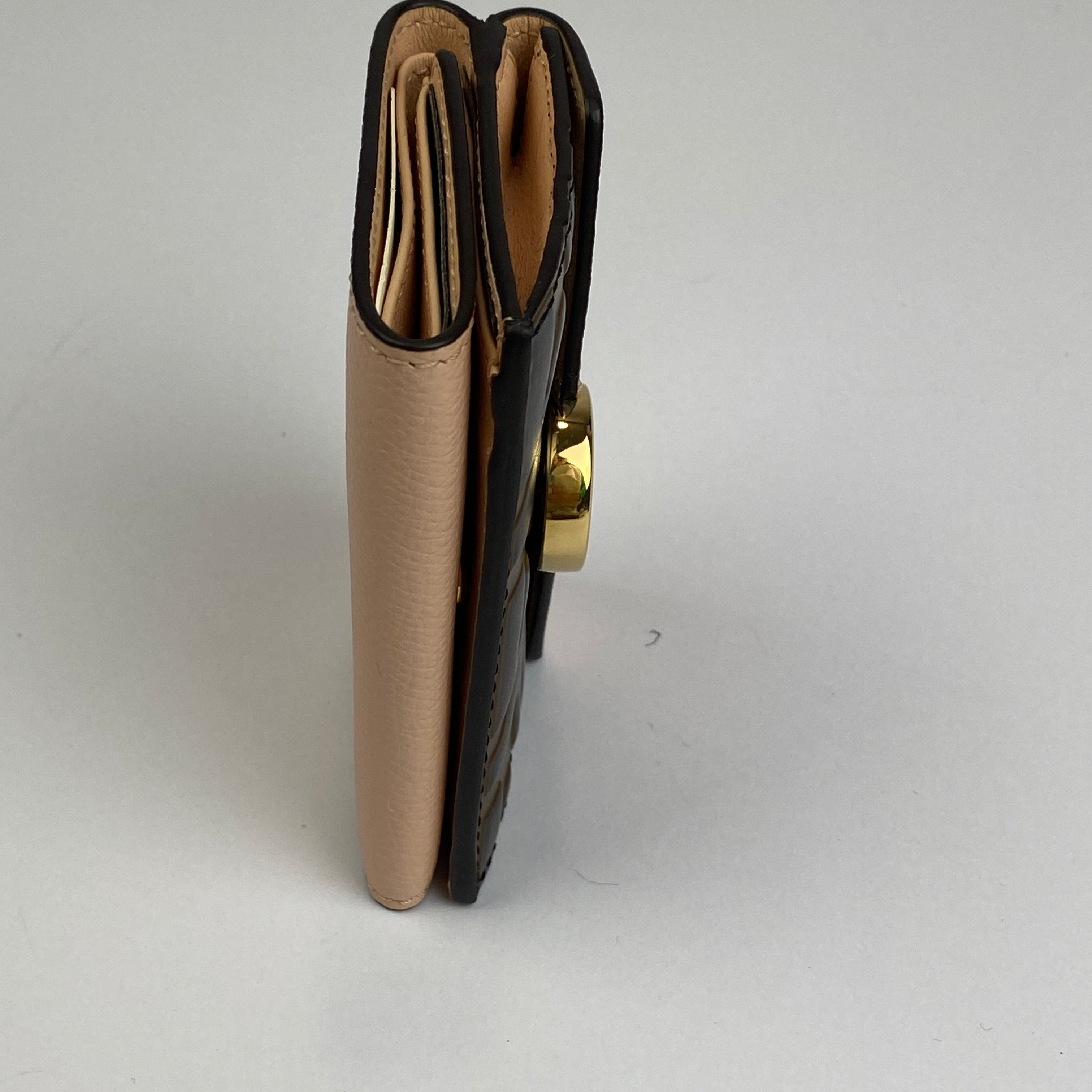 Fendi New £480 Nude & Tan F is Fendi Trifold Wallet