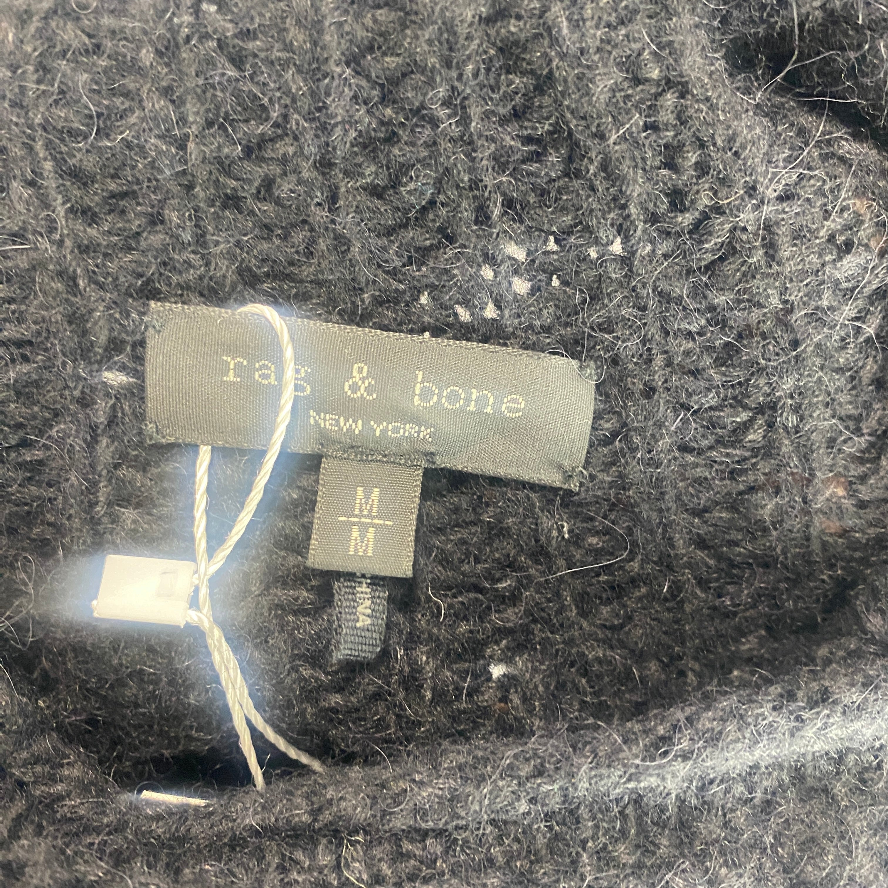 Rag & Bone £665 Black Alpaca & Wool Roll Neck Sweater M