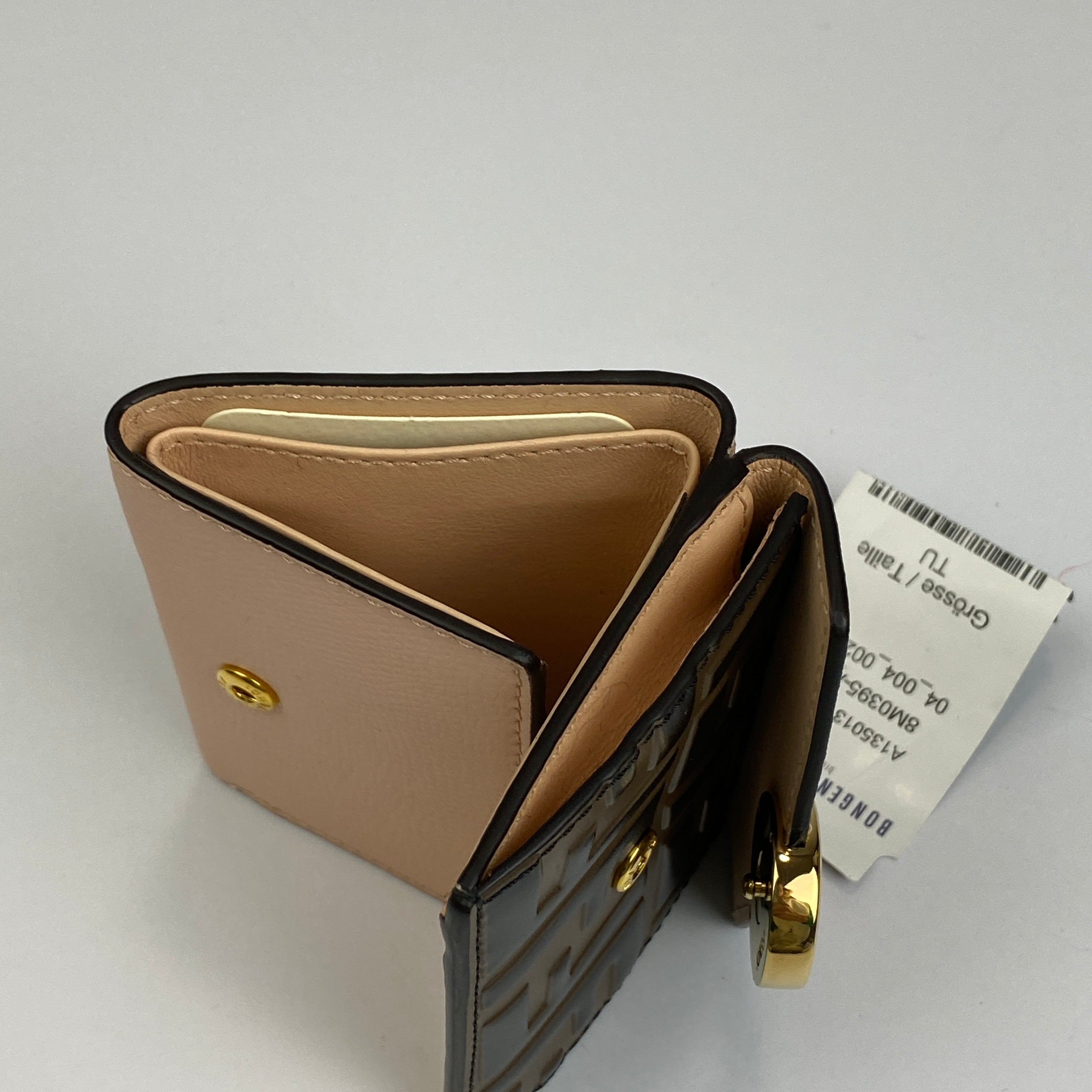 Fendi New £480 Nude & Tan F is Fendi Trifold Wallet