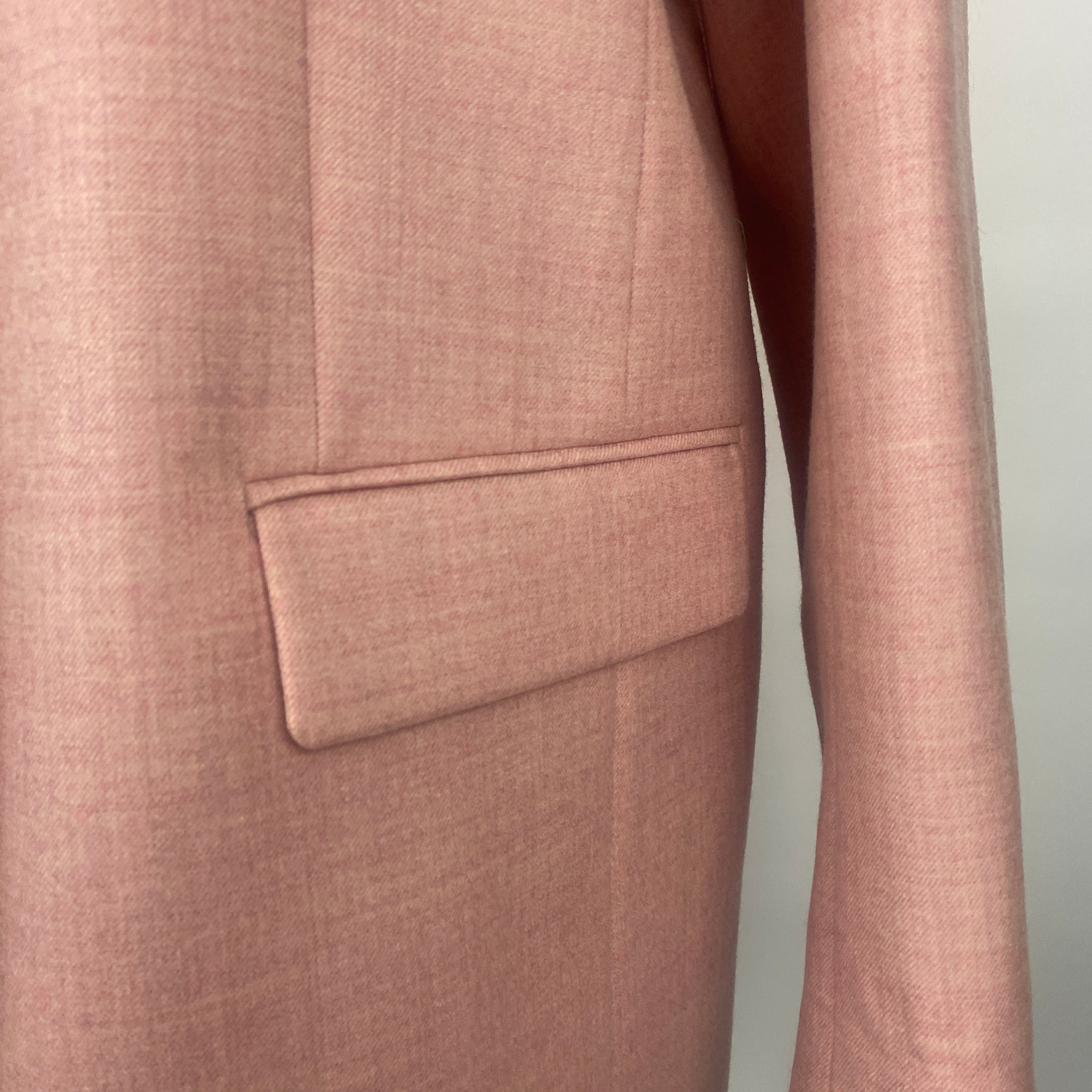 Roksanda £1400 Sugar Pink Stretch Wool Jacket XL