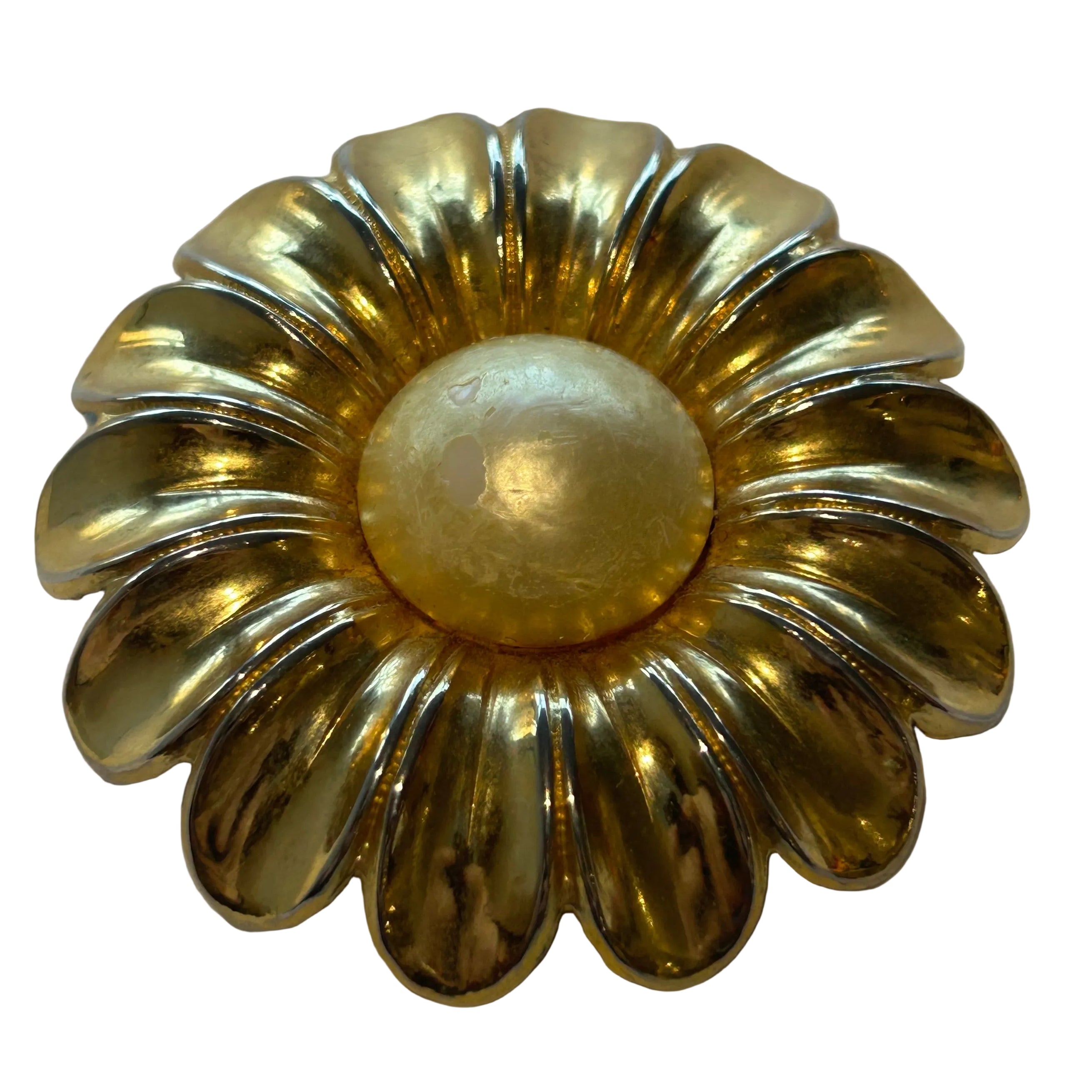 Chanel Vintage 80s Large Daisy Brooch