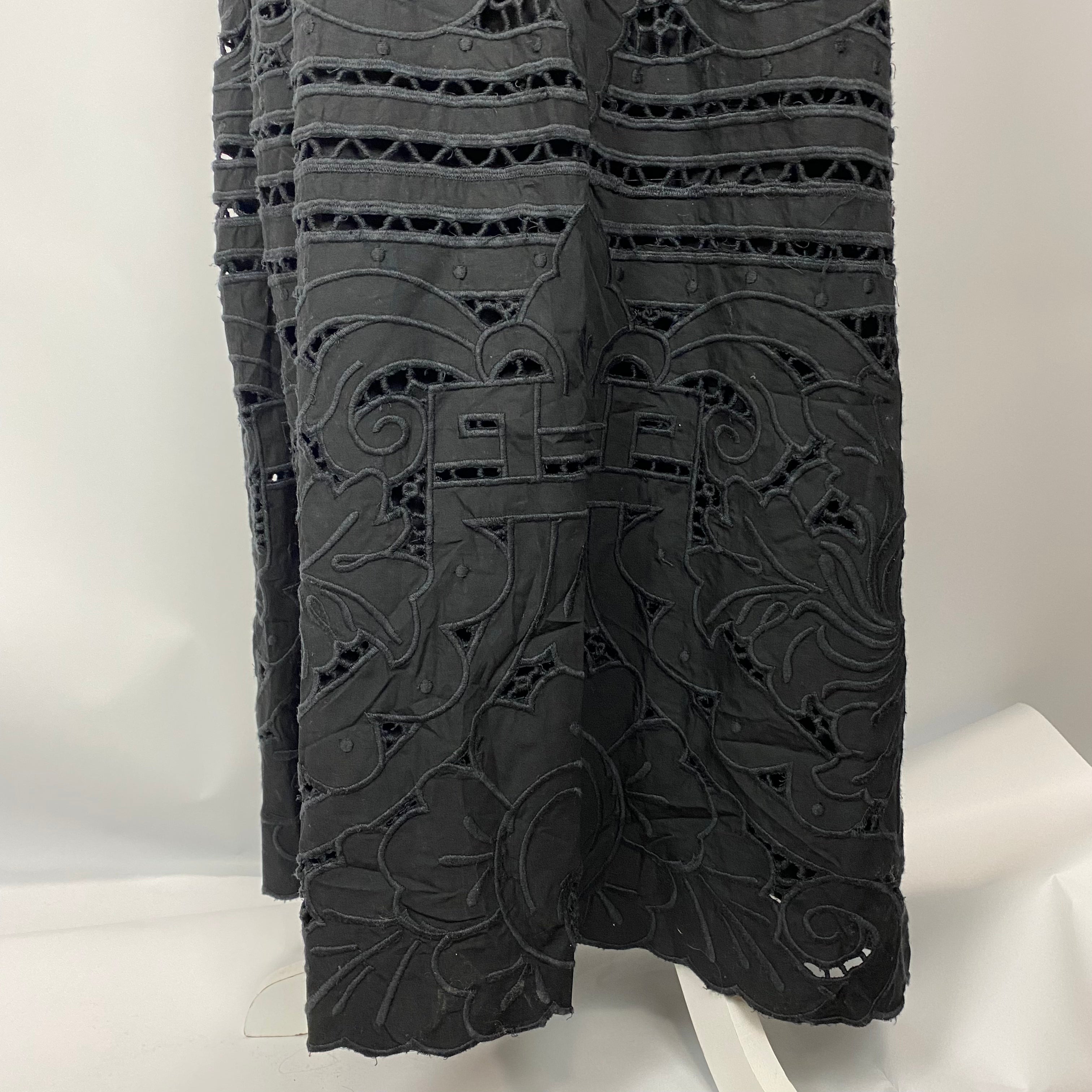 Sea New York New £460 Black Blaire Eyelet Sleeveless Dress XL