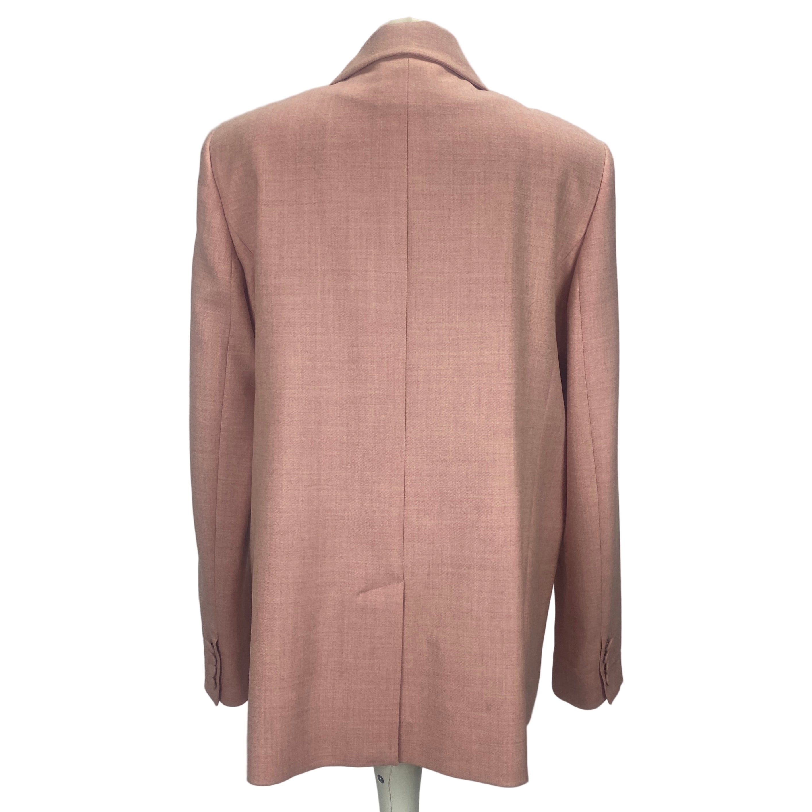 Roksanda £1400 Sugar Pink Stretch Wool Jacket XL