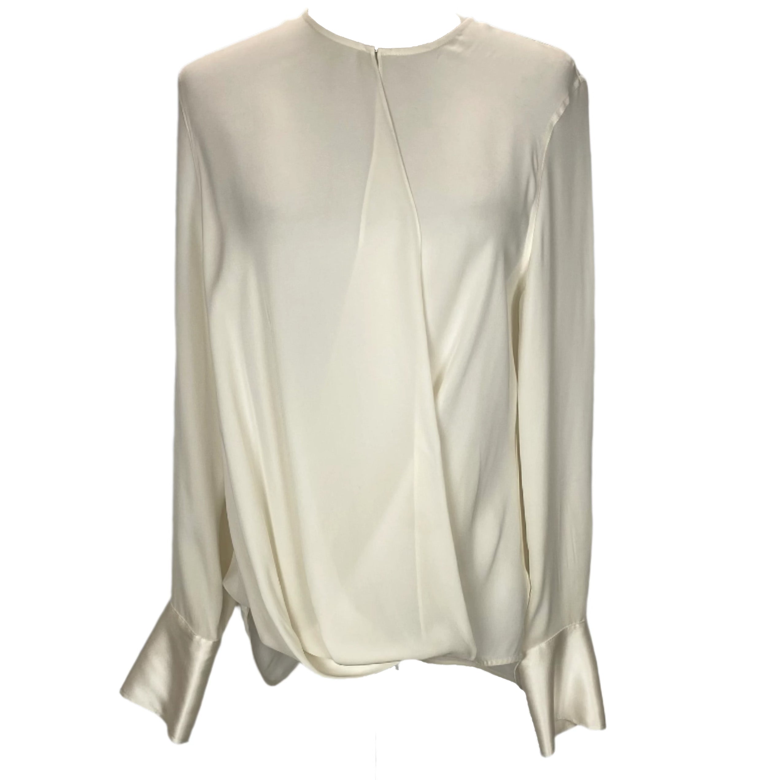Rag & Bone Ivory Silk Drape Blouse M