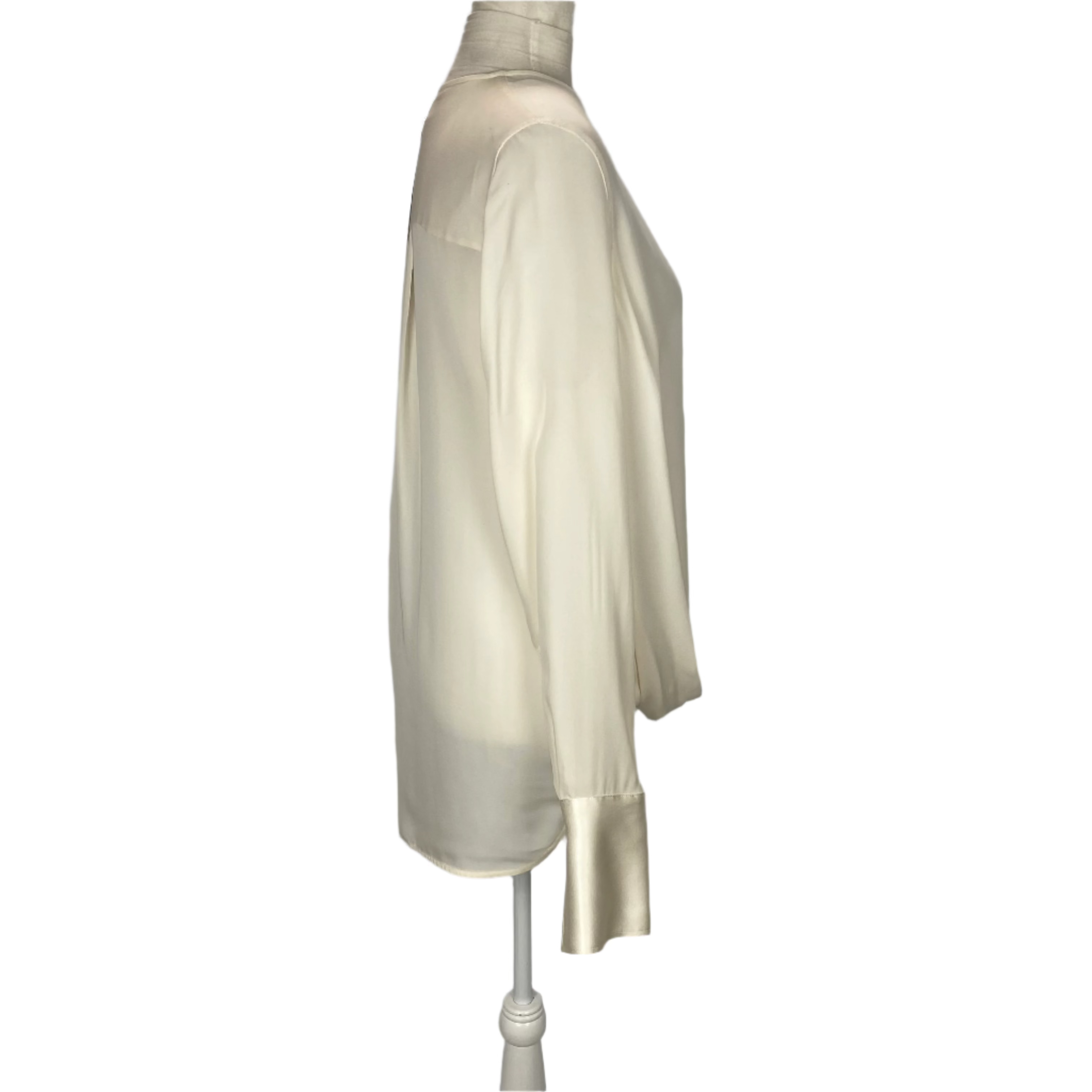Rag & Bone Ivory Silk Drape Blouse M