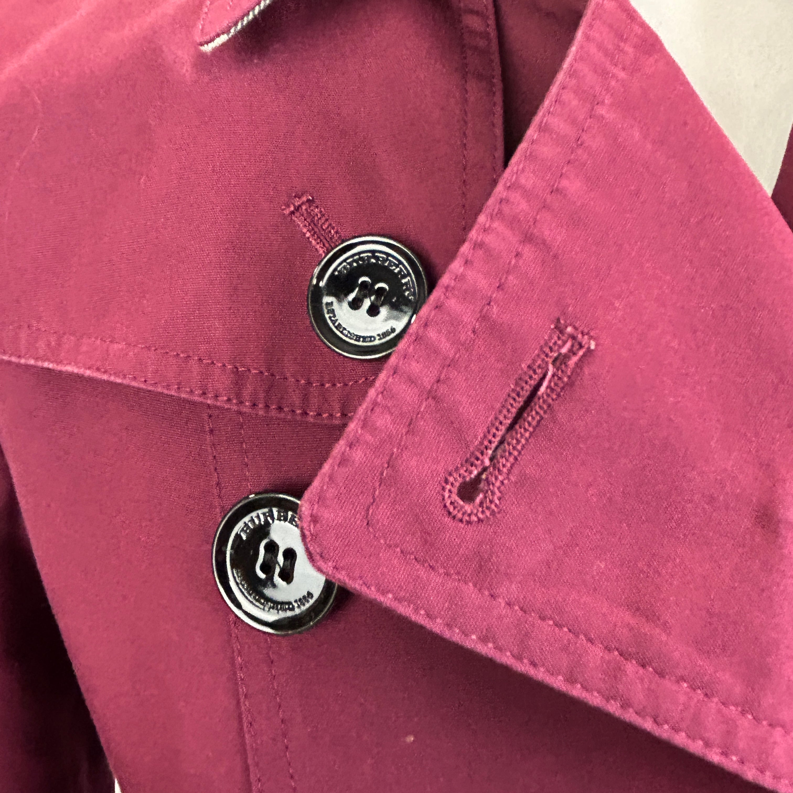 Burberry Raspberry Kensington Trench Coat XXS