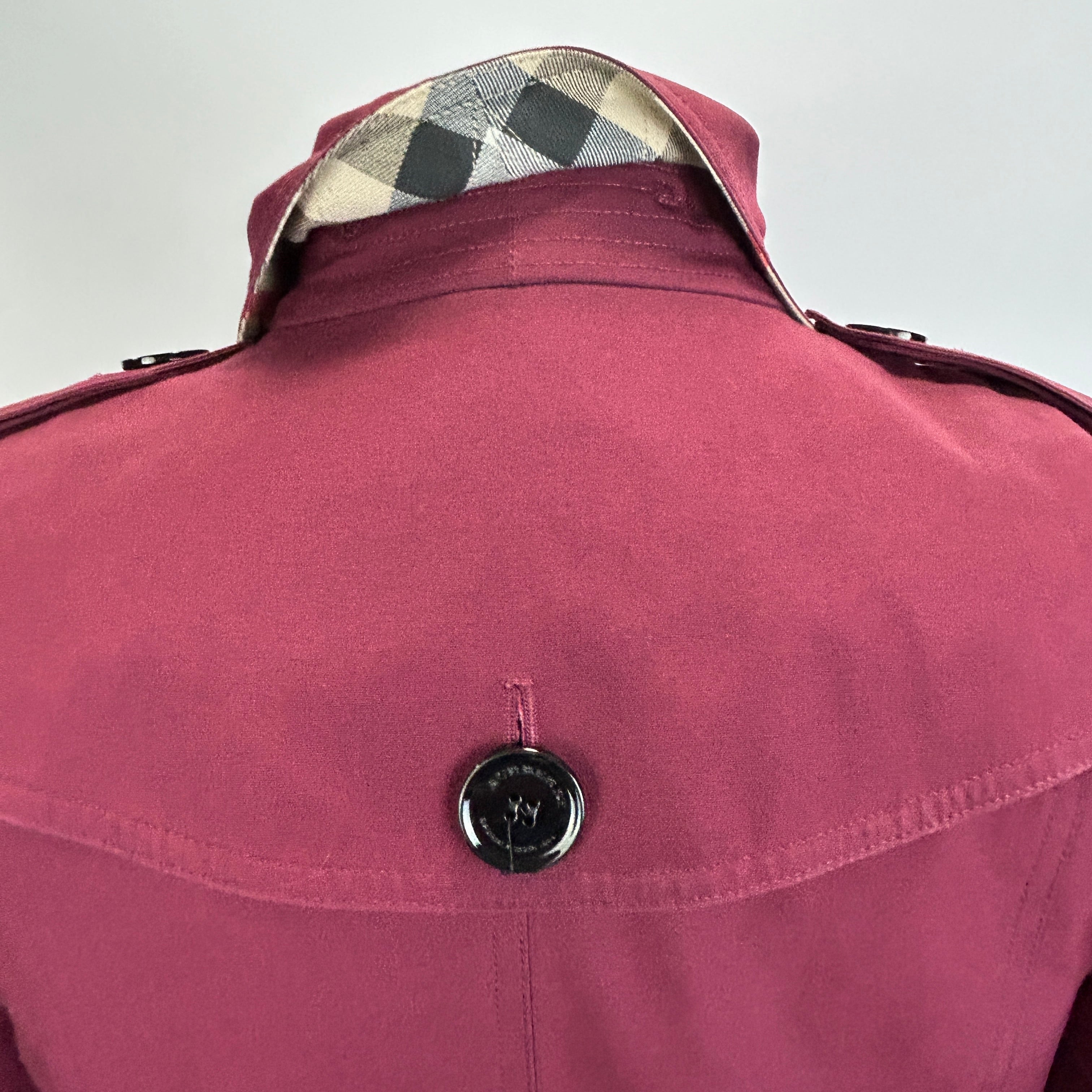 Burberry Raspberry Kensington Trench Coat XXS