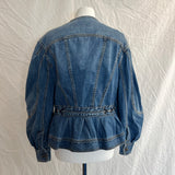 Zimmermann Blue Rhythmic Lace-up Denim Jacket L