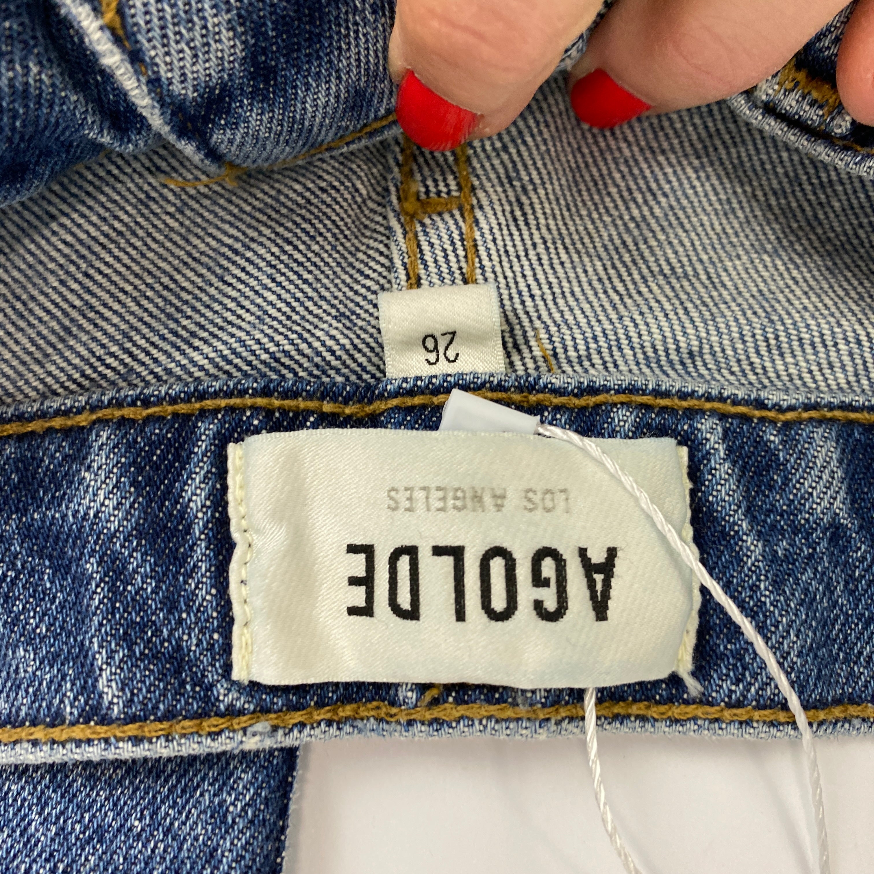Agolde £300 Vintaged Blue Harper Crop Jeans 26