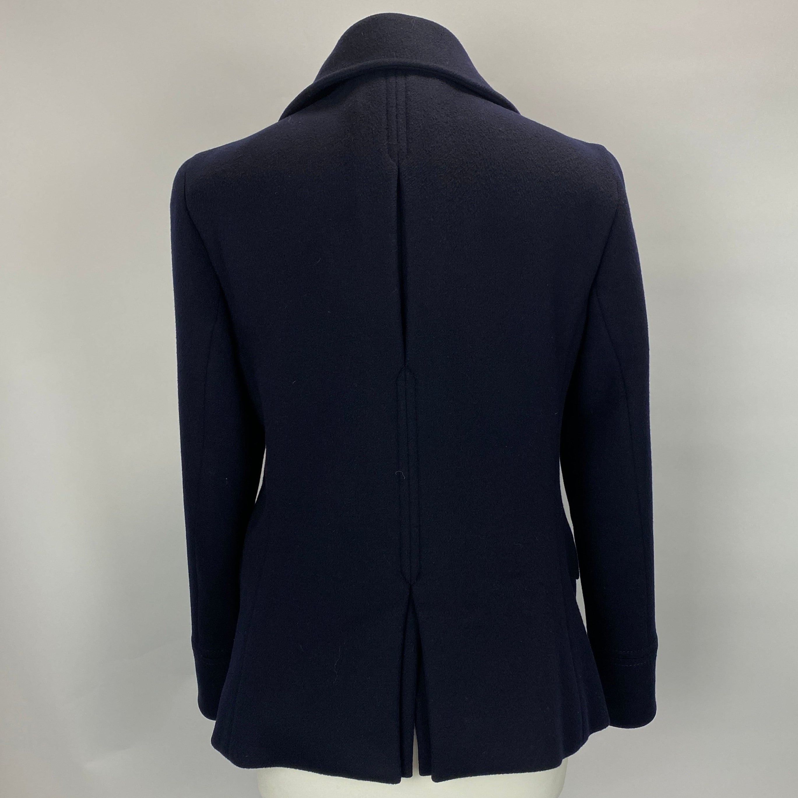 Loro Piana £7000 Navy Baby Cashmere Peacoat S