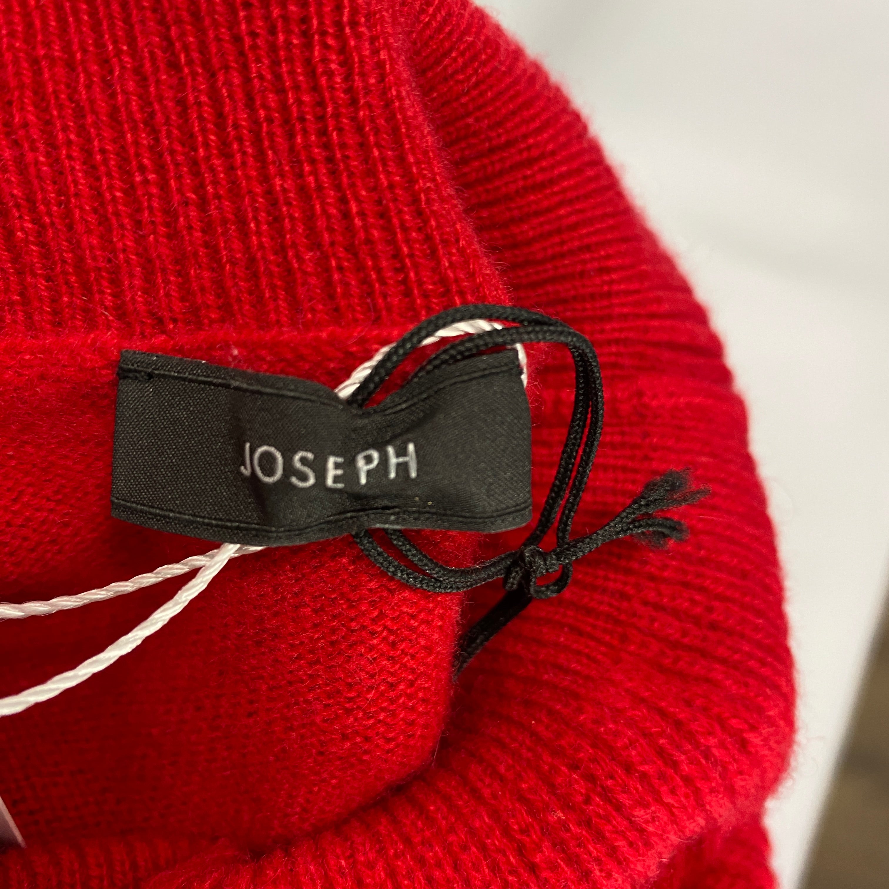 Joseph New Scarlet Pure Cashmere Knit Roll Neck M