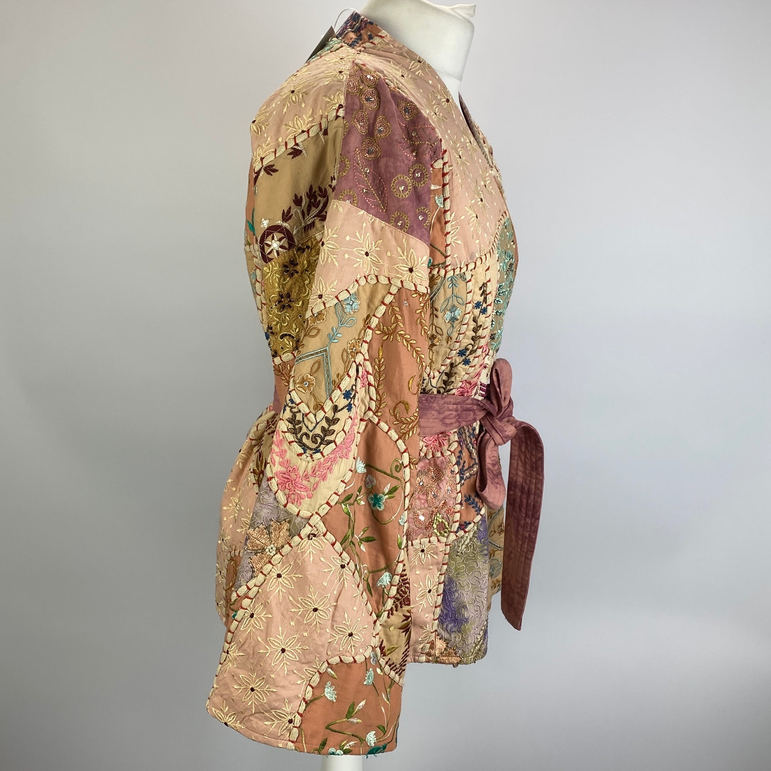Mes Demoiselles New Embroidered Indian Patchwork Jacket S/M