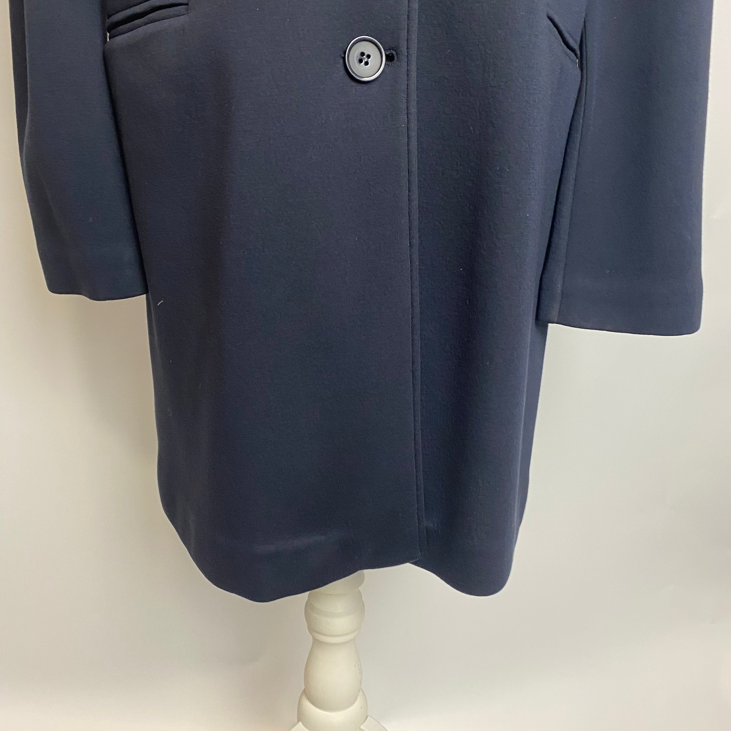Weekend Max Mara Navy Scuba Jersey Car Coat XL