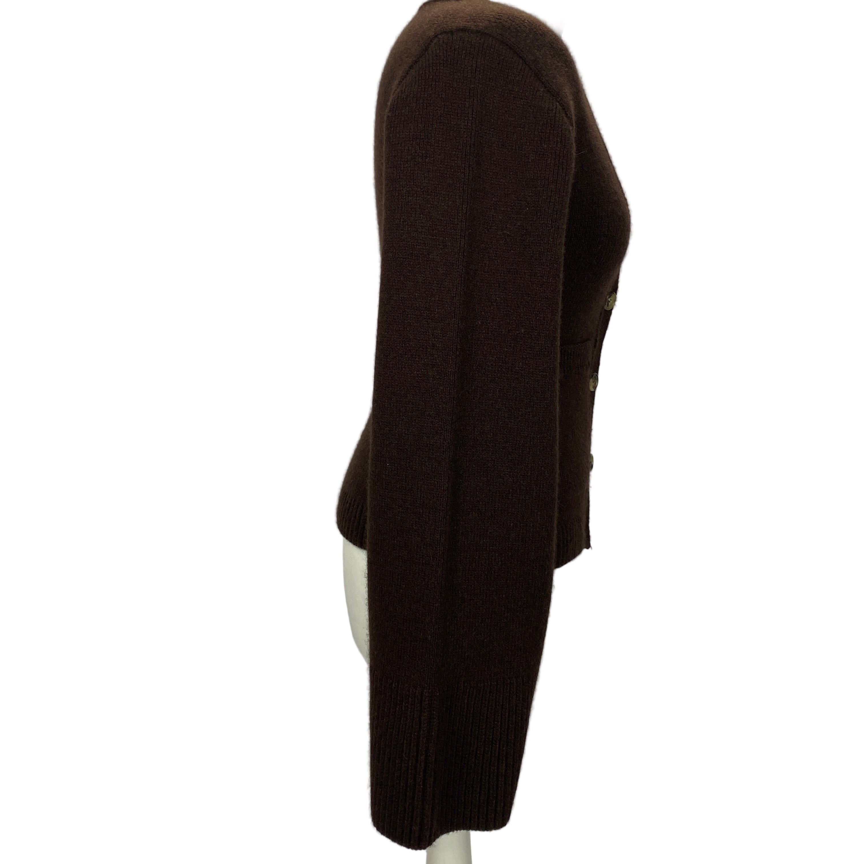 Khaite New £1950 Rosewood Thick Cashmere Scarlet Cardigan XS