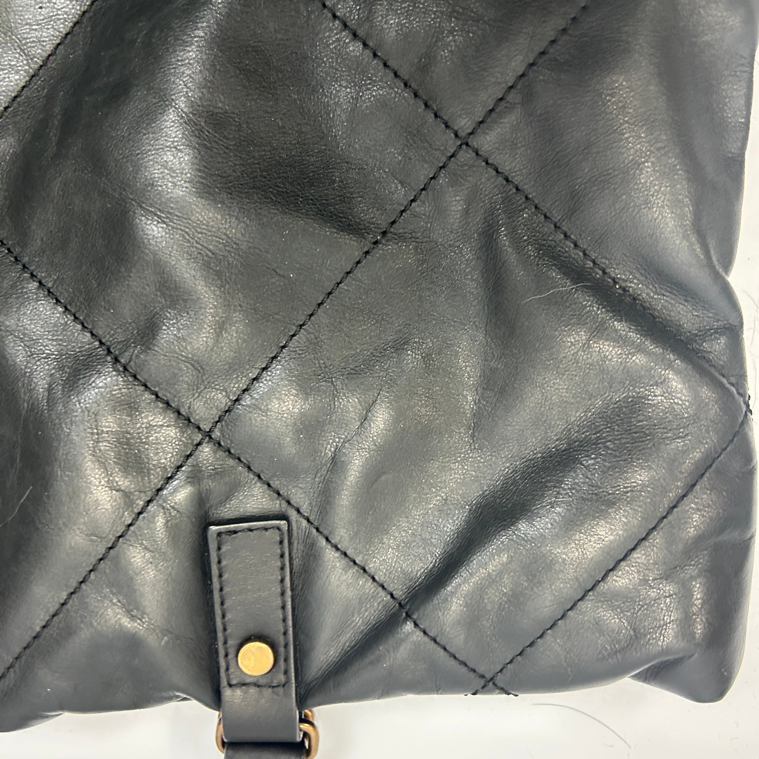 Lanvin Black Quilted Leather Dual Wear Tote/Crossbody Bag