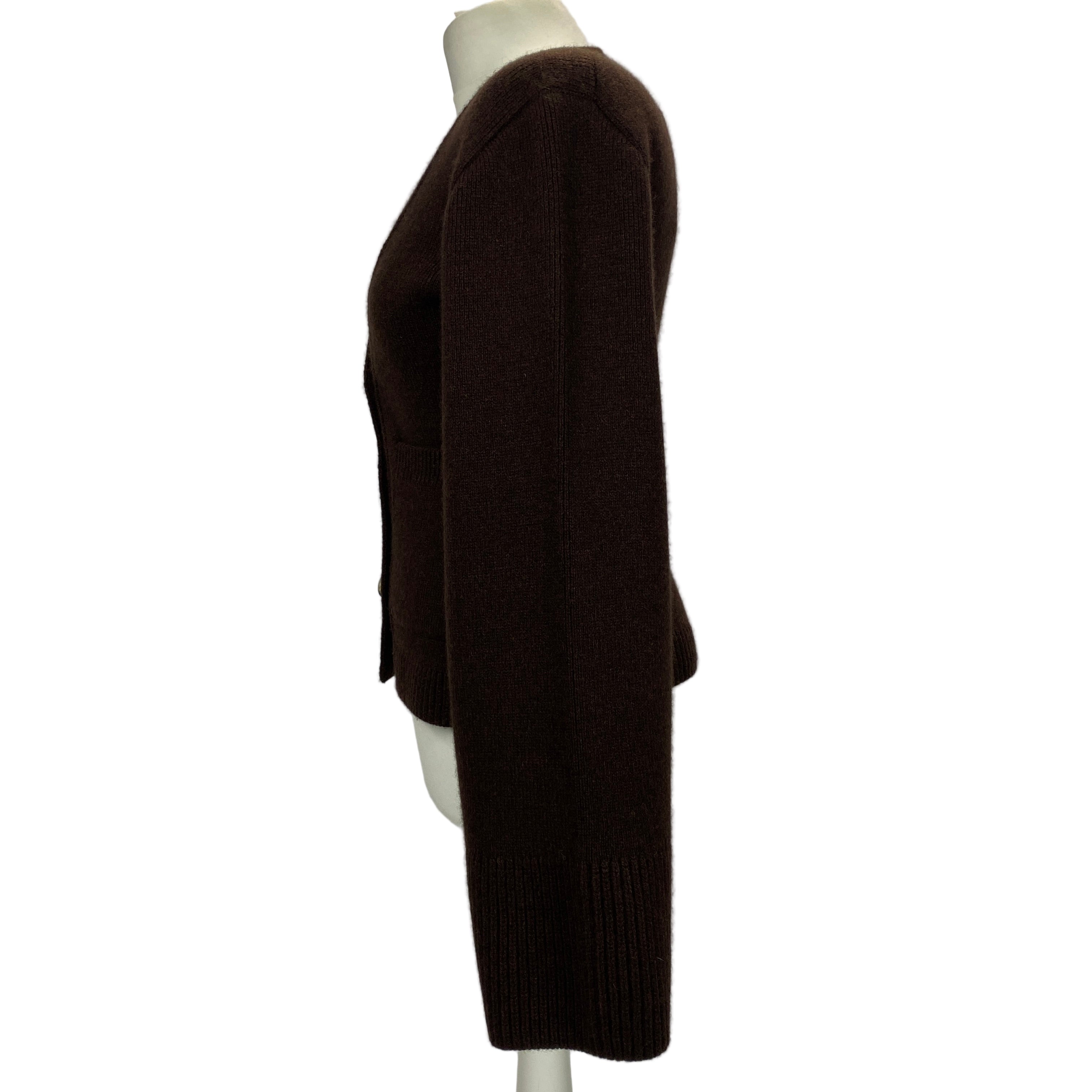 Khaite New £1950 Rosewood Thick Cashmere Scarlet Cardigan XS