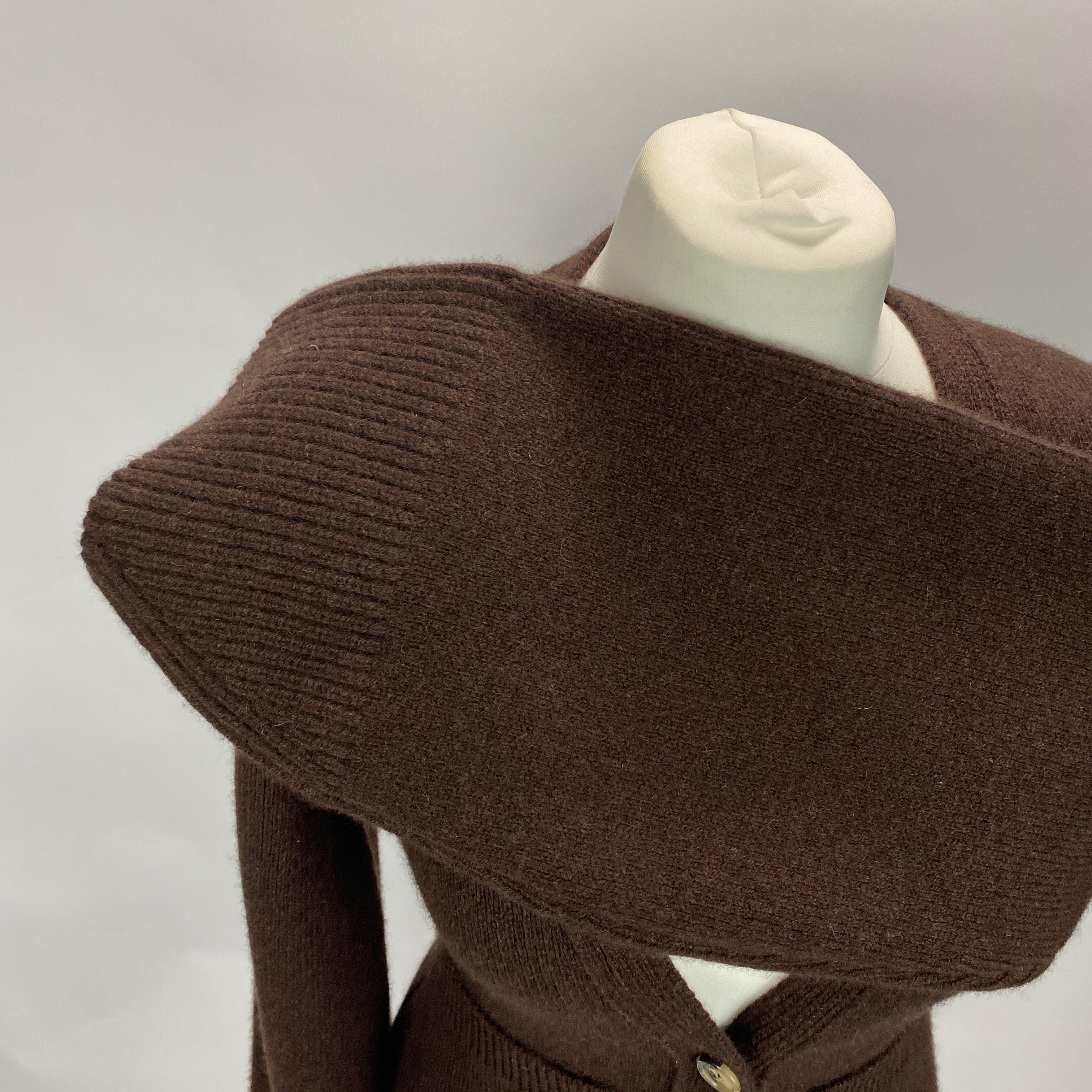 Khaite New £1950 Rosewood Thick Cashmere Scarlet Cardigan XS