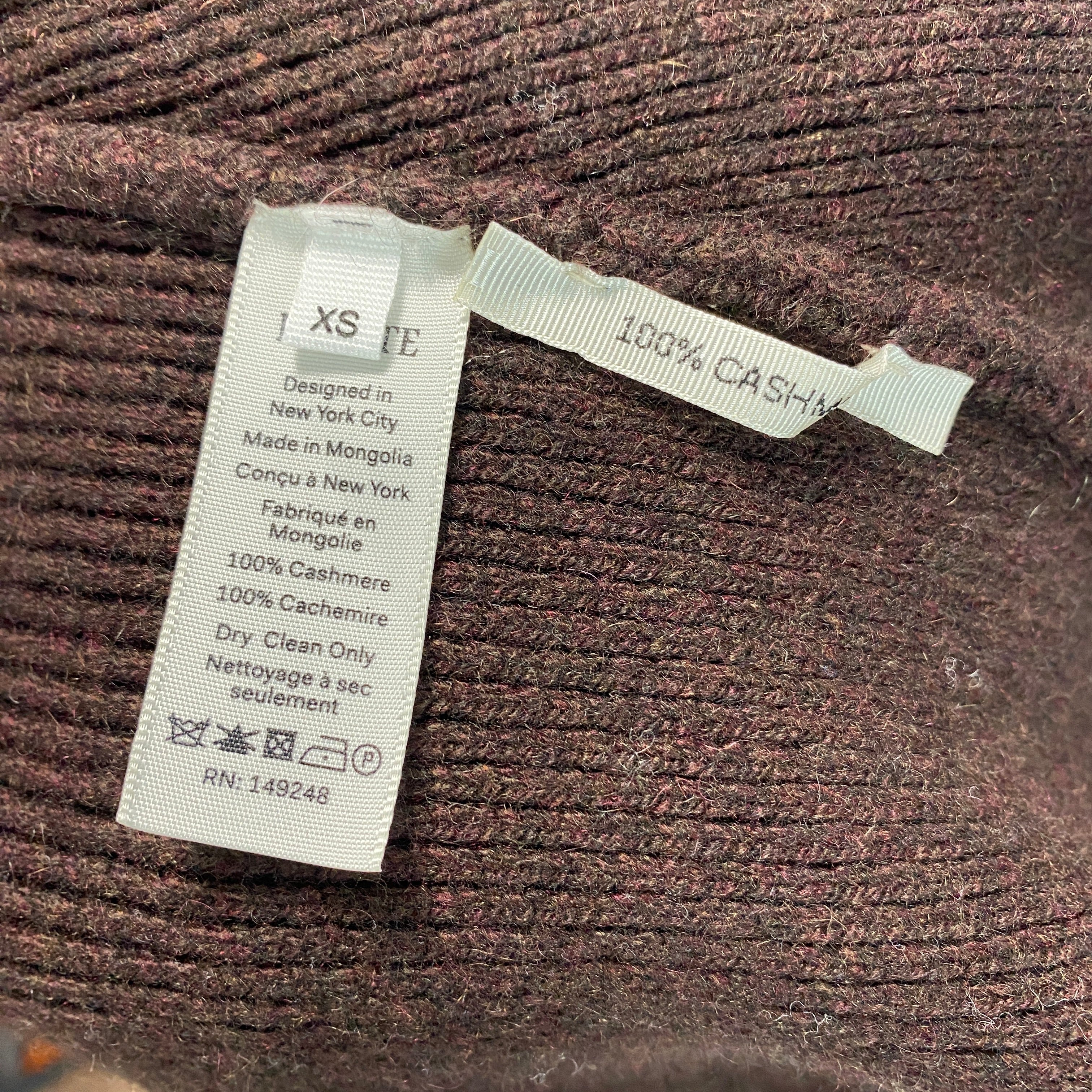 Khaite New £1950 Rosewood Thick Cashmere Scarlet Cardigan XS