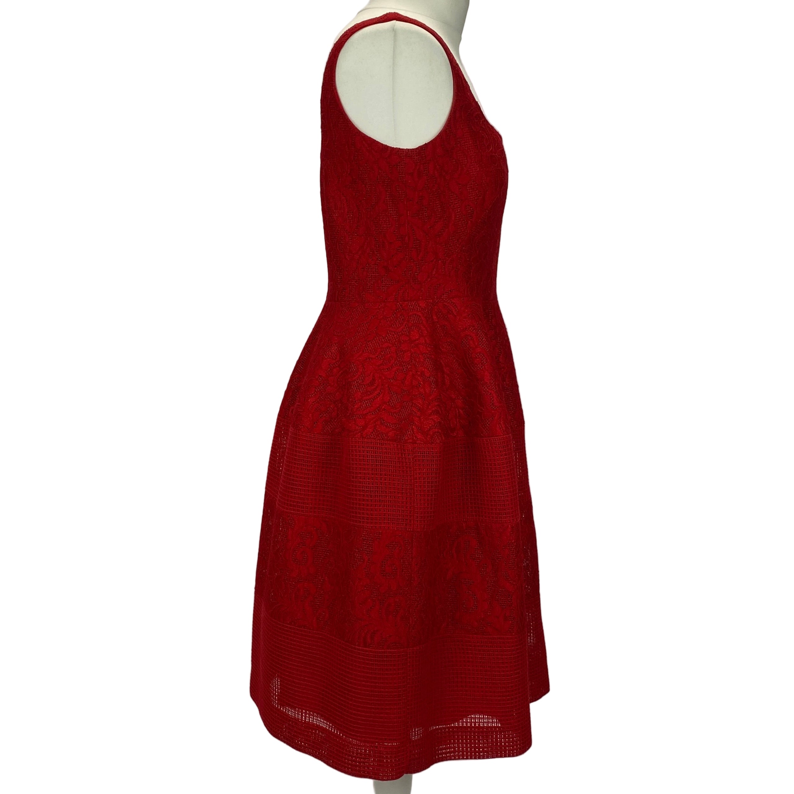 Carolina Herrera Scarlet Lace Midi Dress XS/S