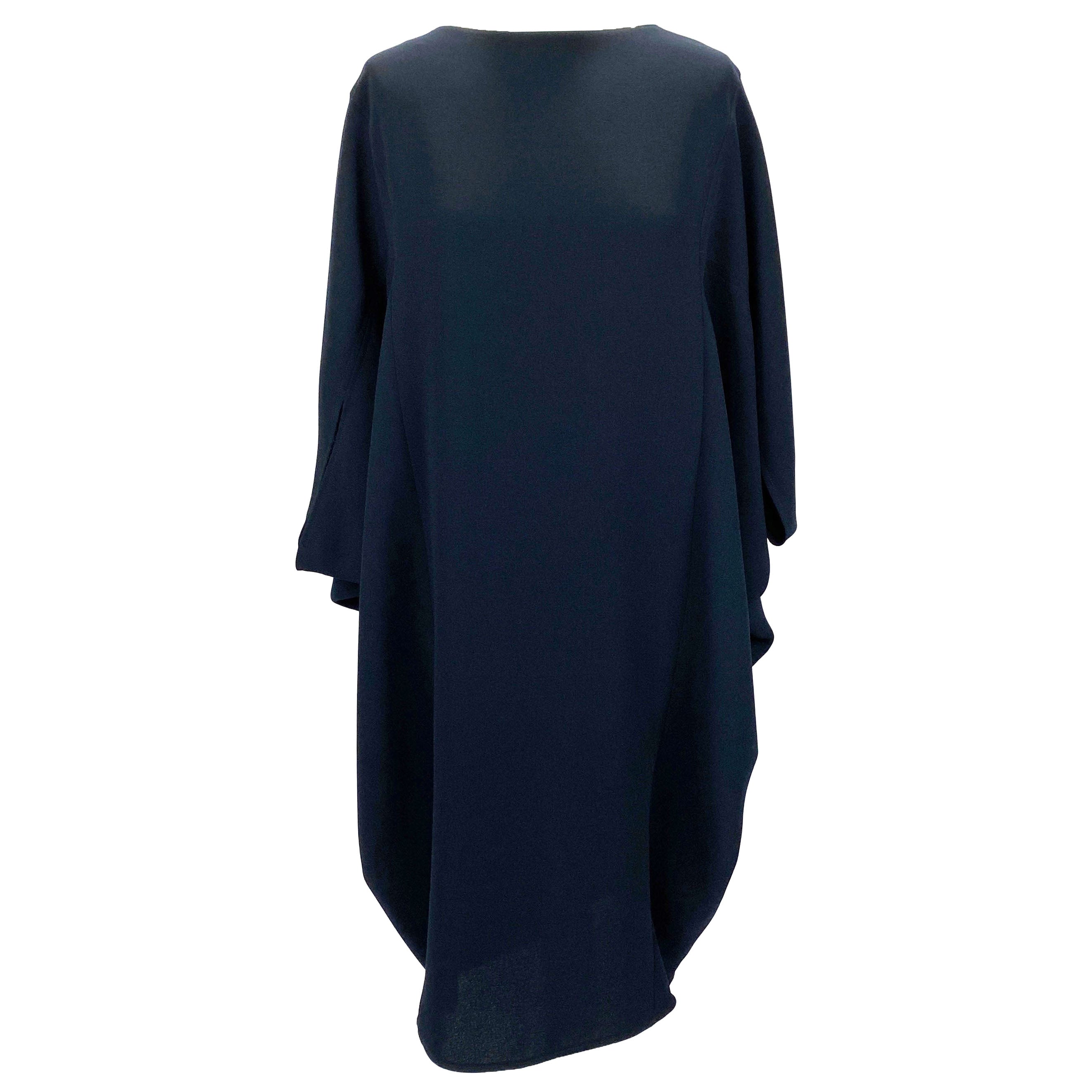 Louise Kennedy Navy Crepe Batwing Midi Dress L/XL