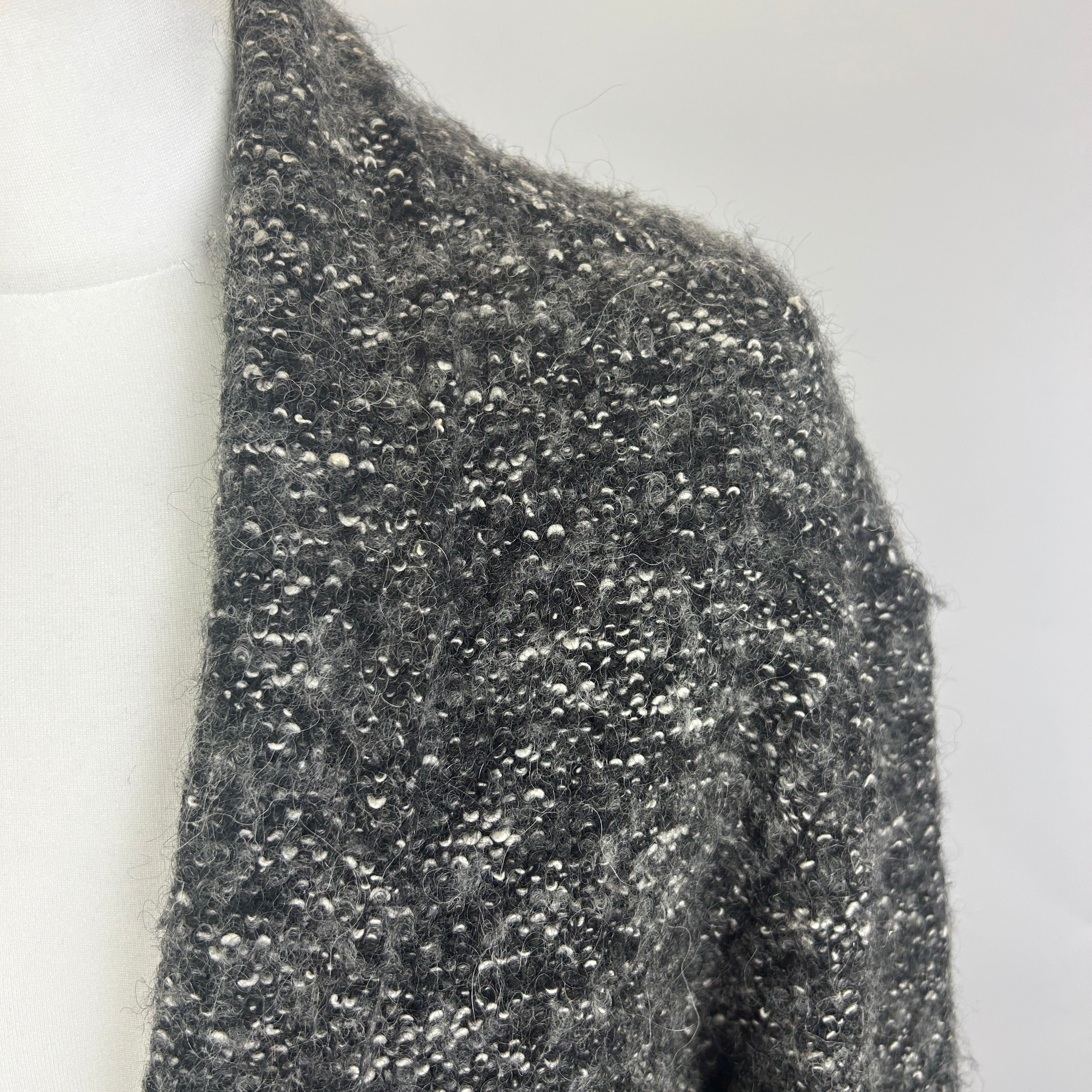 Isabel Marant Grey & White Boucle Wool & Alpaca Coat XS/S/M
