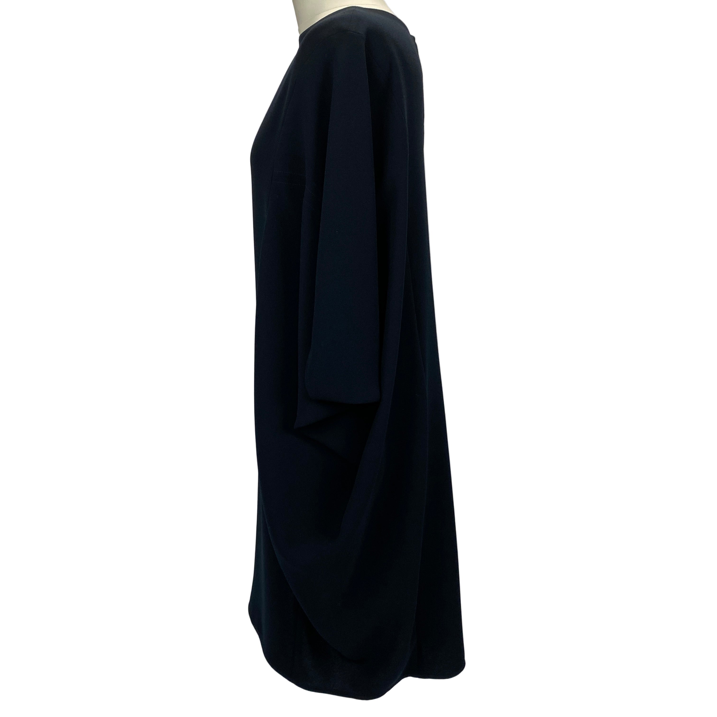 Louise Kennedy Navy Crepe Batwing Midi Dress L/XL