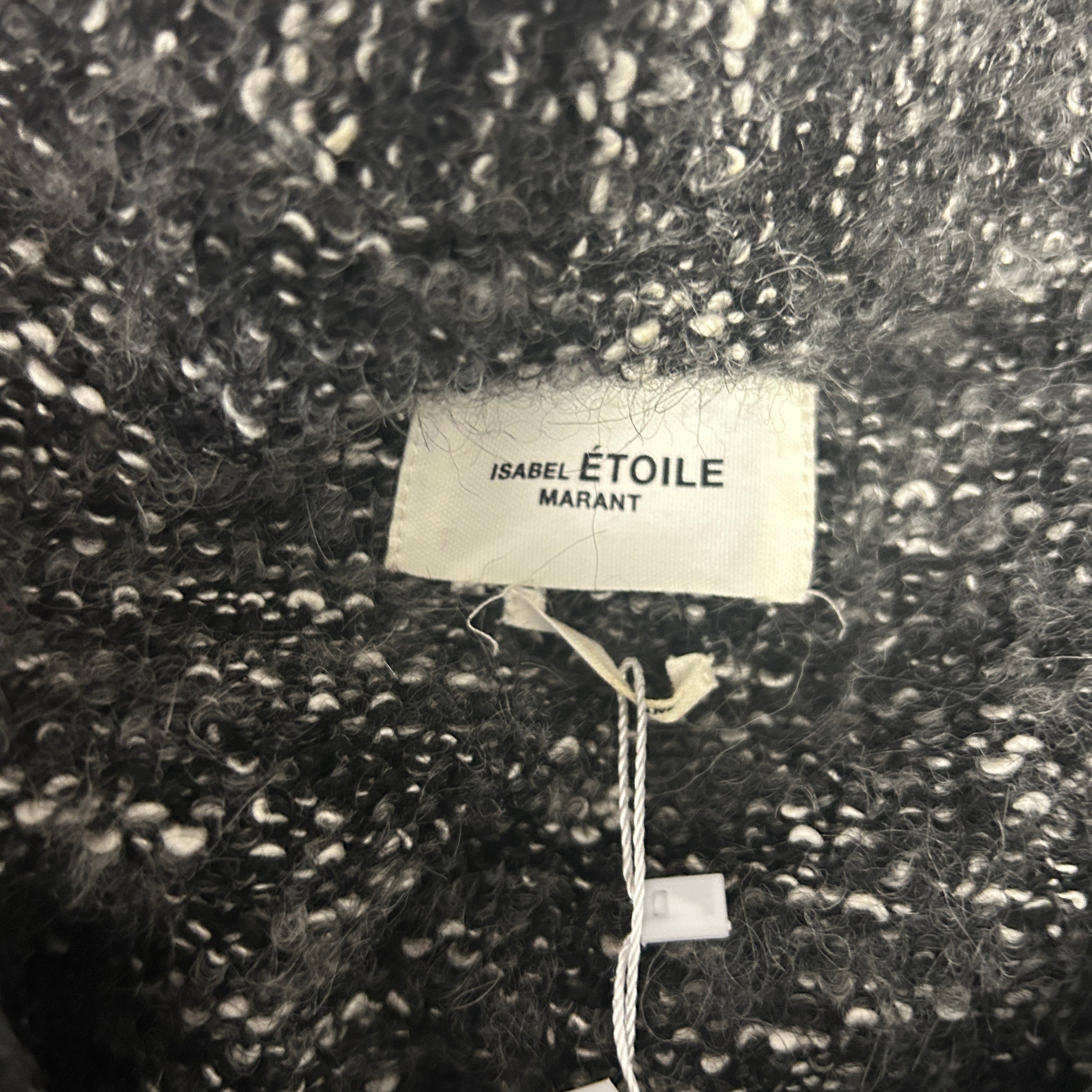 Isabel Marant Grey & White Boucle Wool & Alpaca Coat XS/S/M