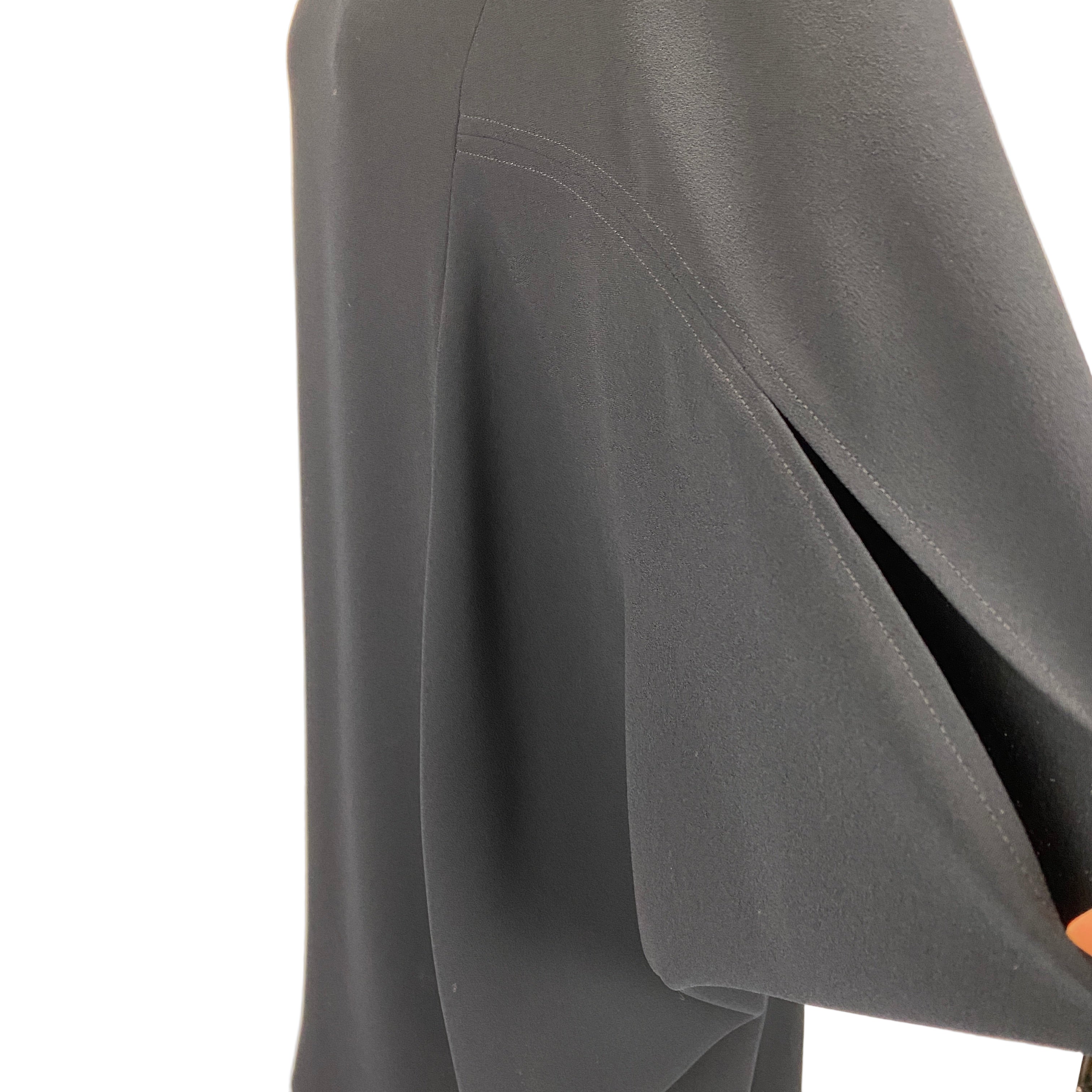 Louise Kennedy Navy Crepe Batwing Midi Dress L/XL