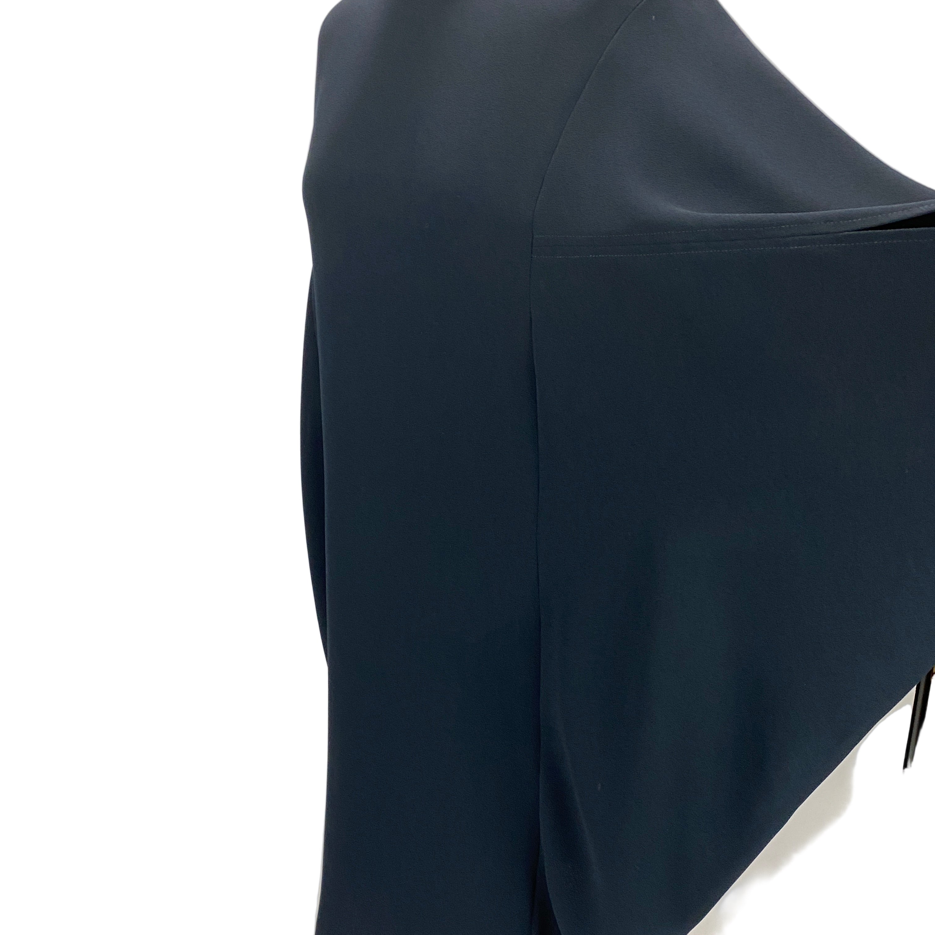 Louise Kennedy Navy Crepe Batwing Midi Dress L/XL