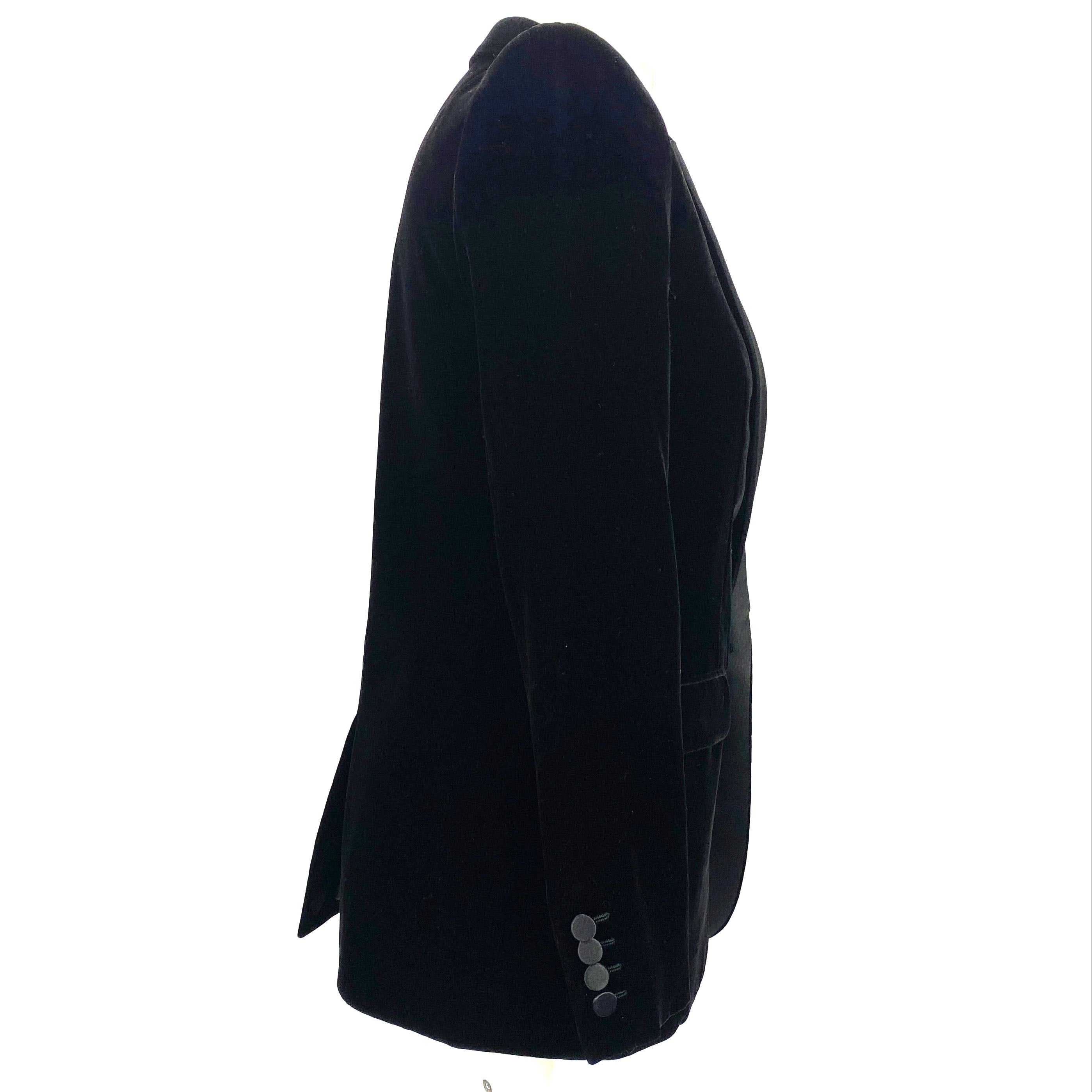 Saint Laurent New £2280 Black Velvet Tuxedo Jacket XS