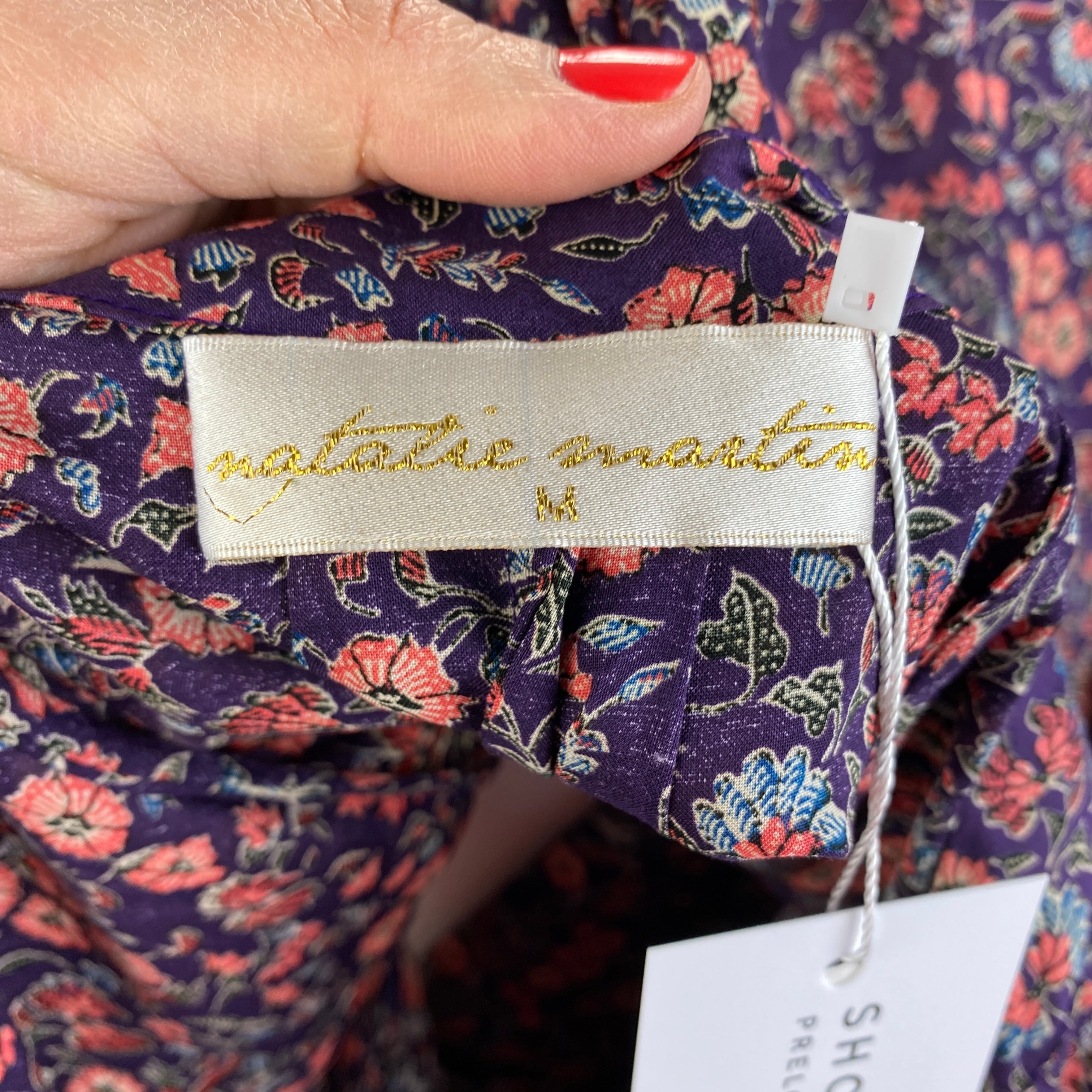 Natalie Martin New £245 Purple & Pink Floral Maxi Dress M