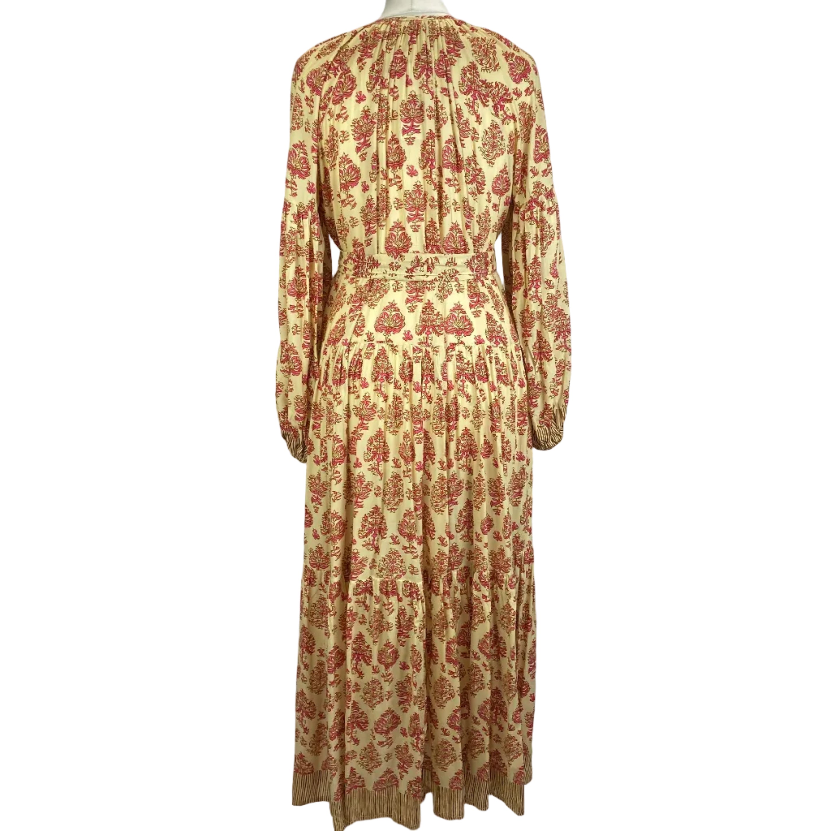Natalie Martin New Buttermilk & Pink Floral Maxi Dress S