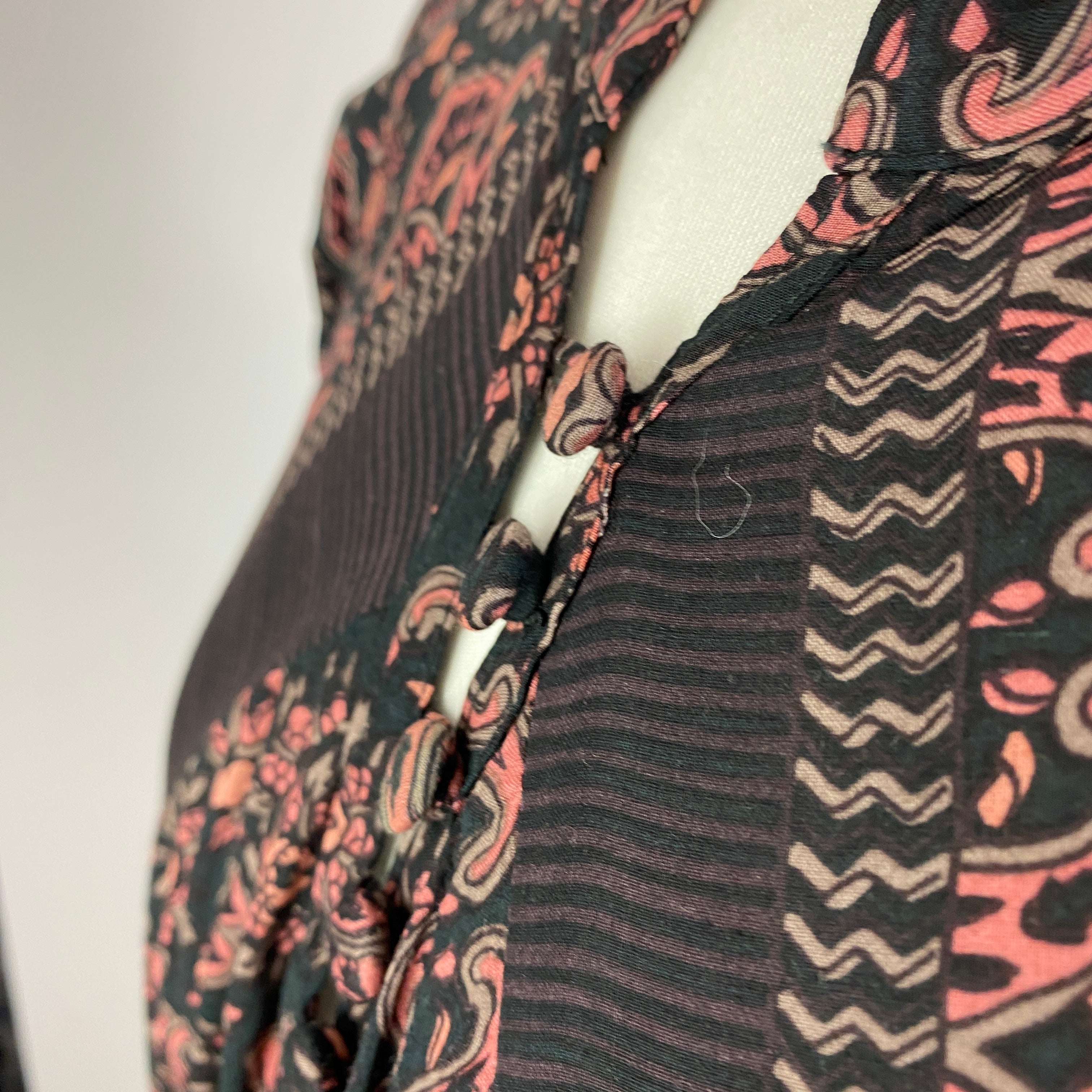 Natalie Martin New £245 Black & Rose Floral Maxi Dress S